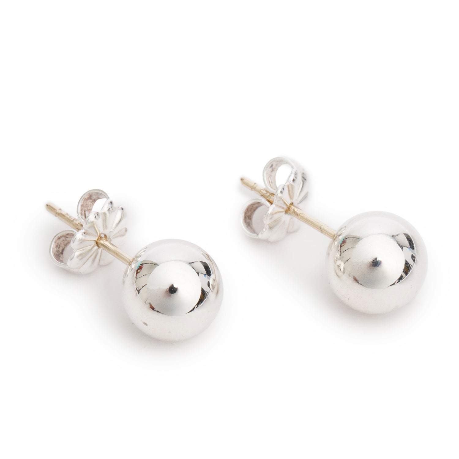 Tiffany & Co. Sterling Silver HardWear 8 MM Ball Earrings