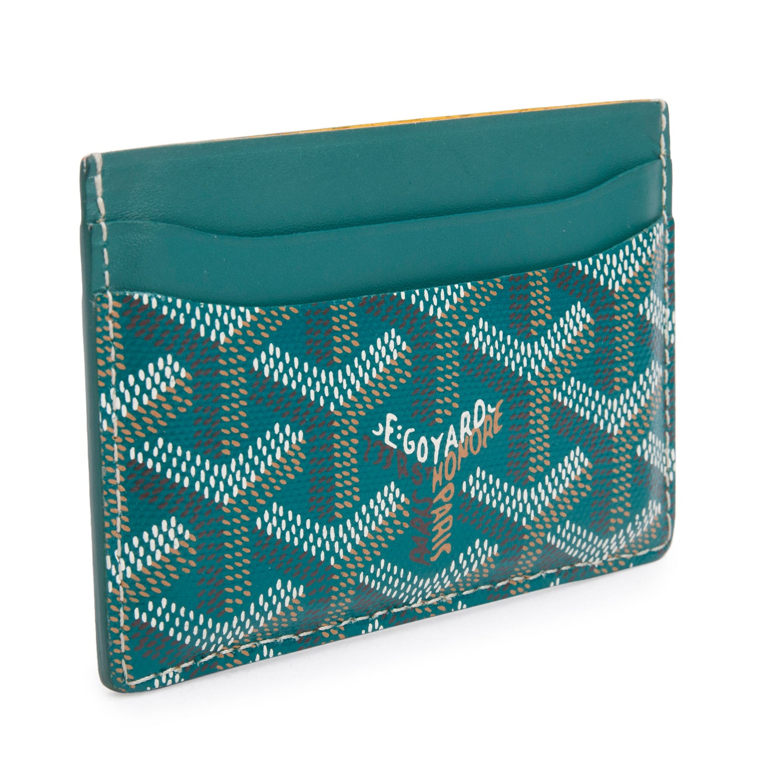Goyard 2024 Green Leather & Coated Canvas Saint Sulpice Card Holder
