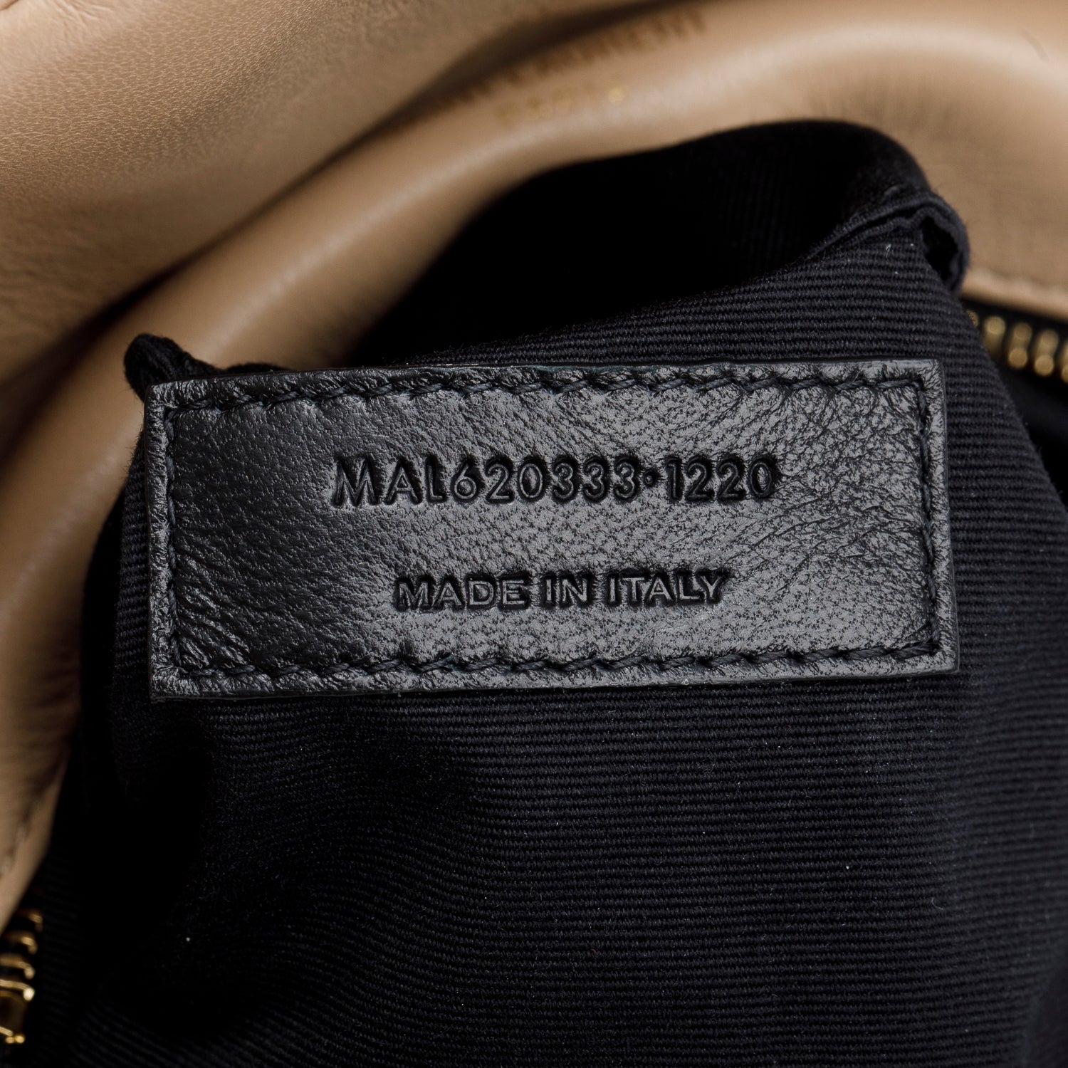 Saint Laurent 2020 Dark Beige Lambskin Quilted Toy Loulou Monogram Chain Satchel w/ Box