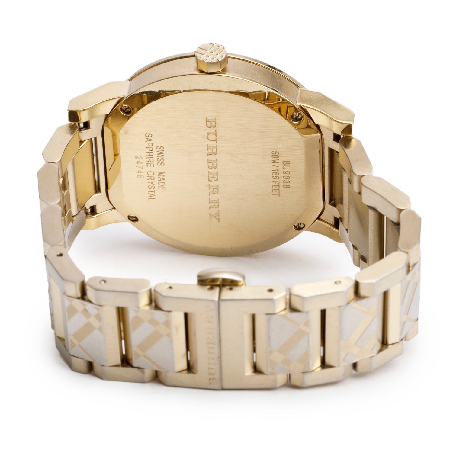 Burberry Gold-Plated Stainless Steel BU9038 38 MM The City Quartz Watch w/ Box