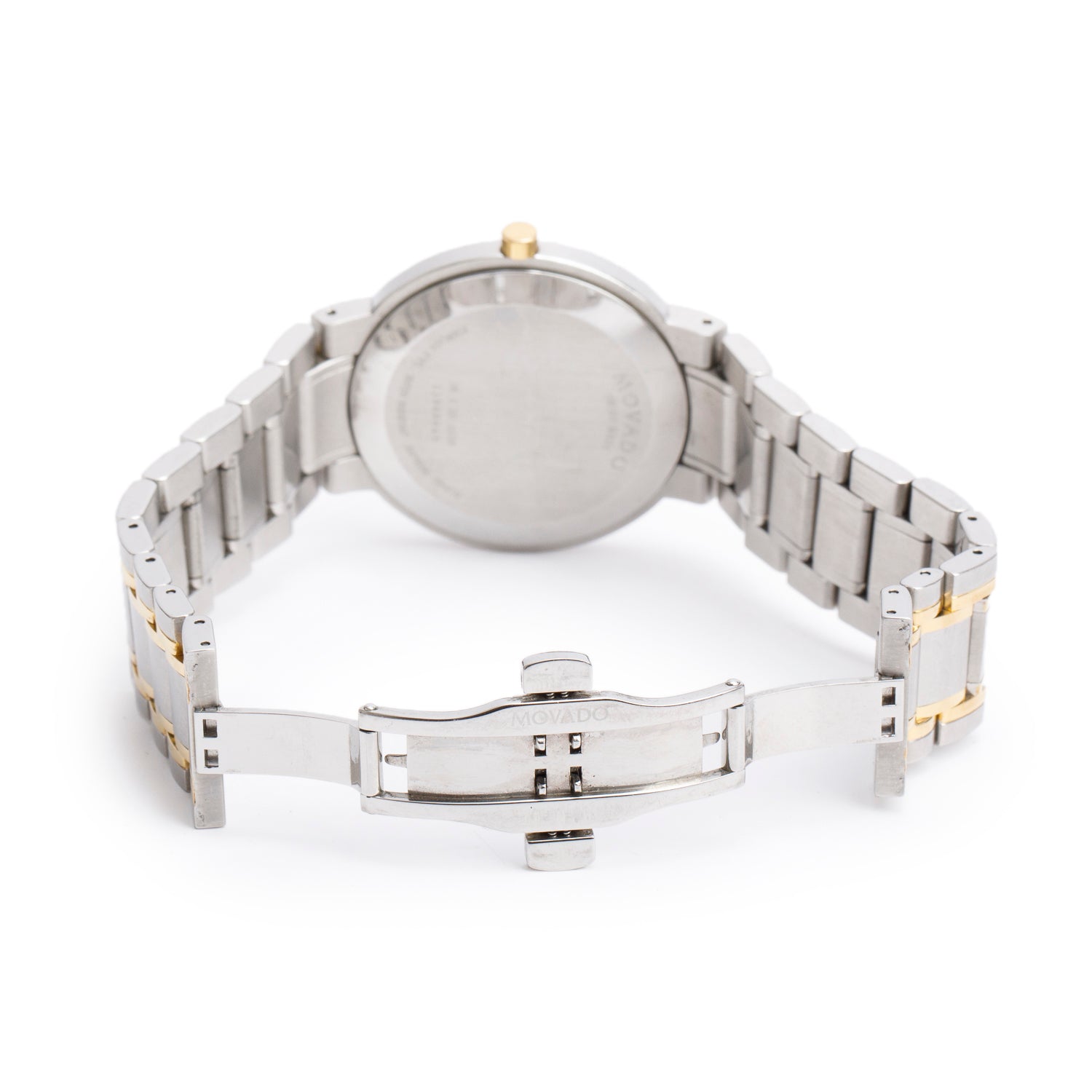 Movado Two-Tone Stainless Steel Stiri 40 MM Quartz Watch Black Dial