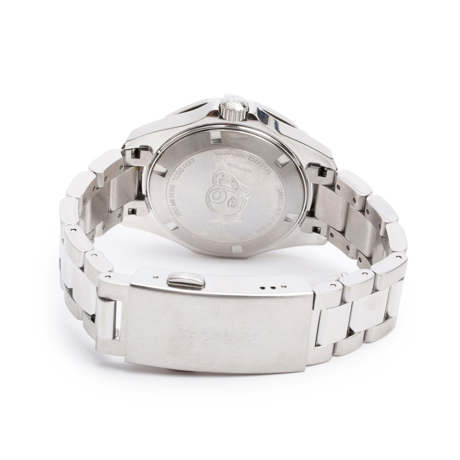 Tag Heuer Stainless Steel Diamond Bezel Aquaracer 35 MM Quartz Watch Blue Dial WAY131N w/ Box & Papers