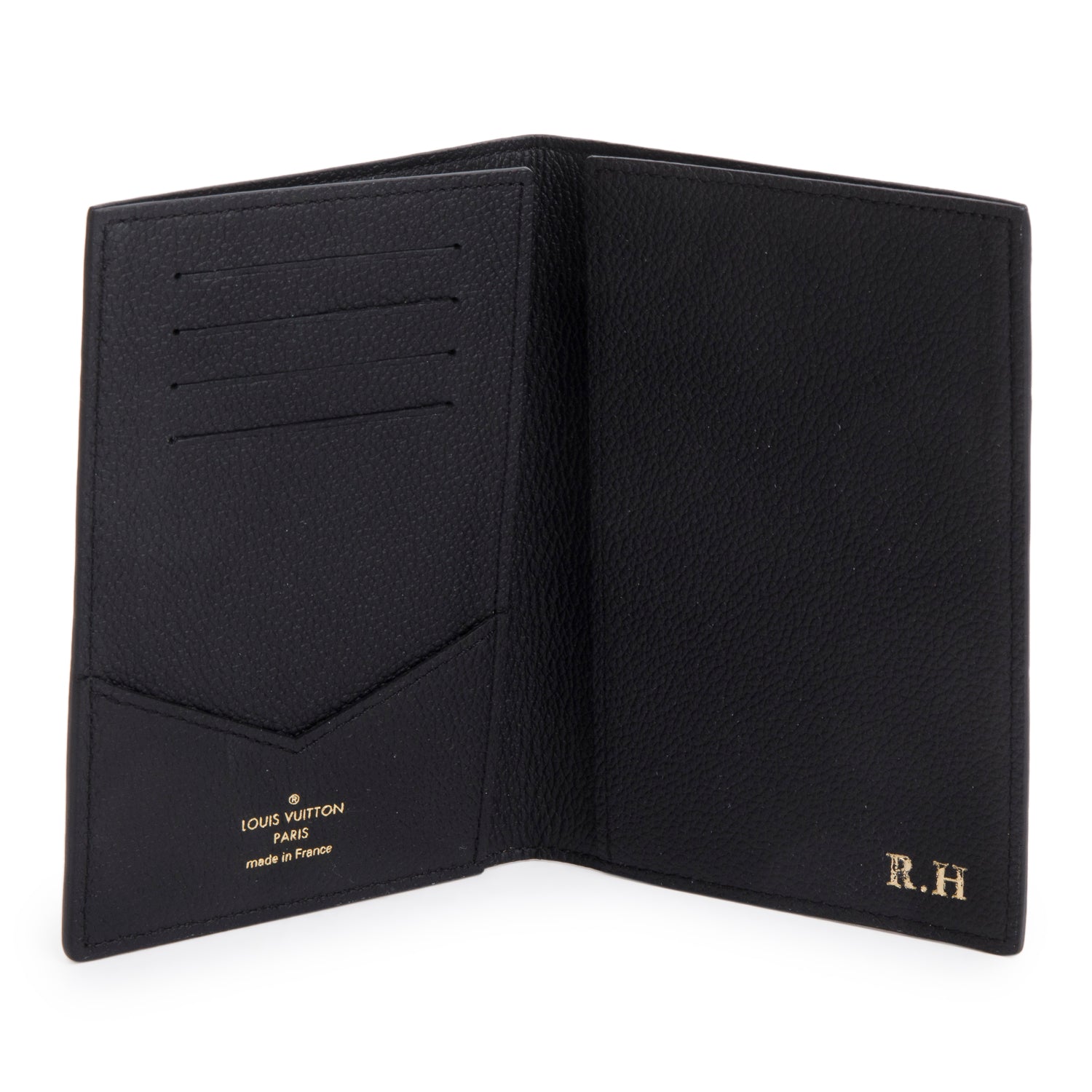 Louis Vuitton 2024 Black Monogram Empreinte Passport Cover w/ Box & Receipt