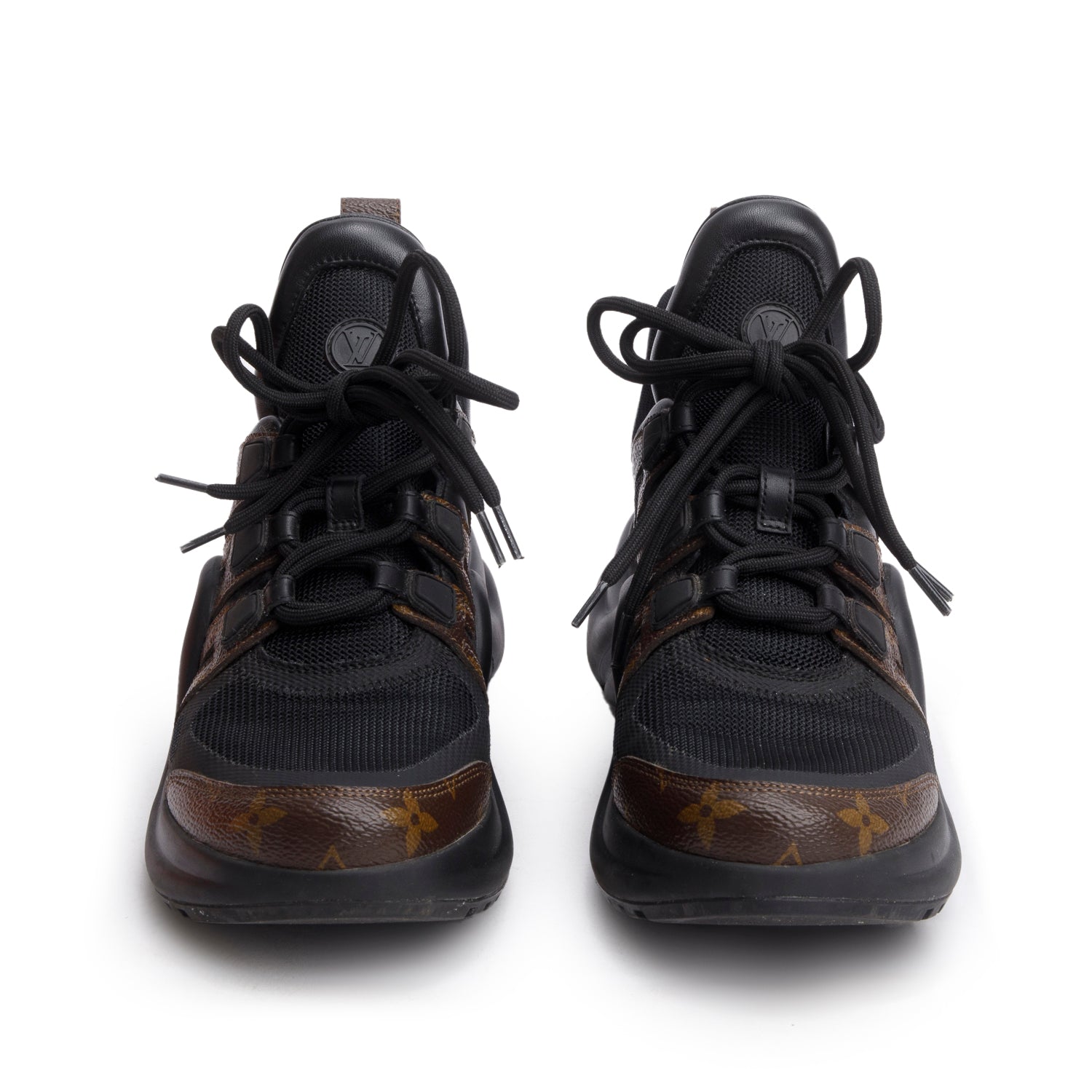 Louis Vuitton Monogram Trim Black LV Archlight Sneakers, Size 39 w/ Box