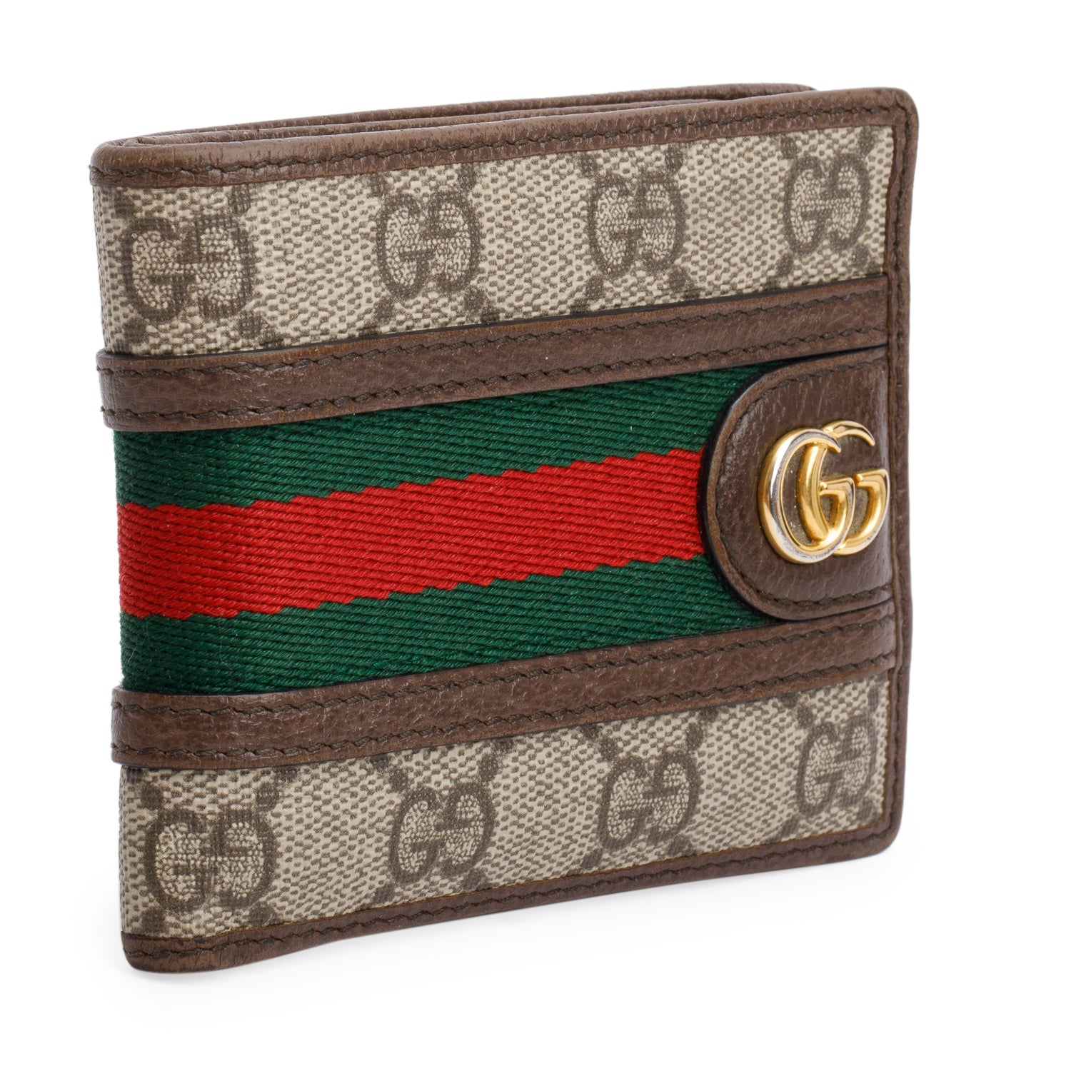 Gucci Beige GG Supreme Web Ophidia Bifold Wallet w/ Box
