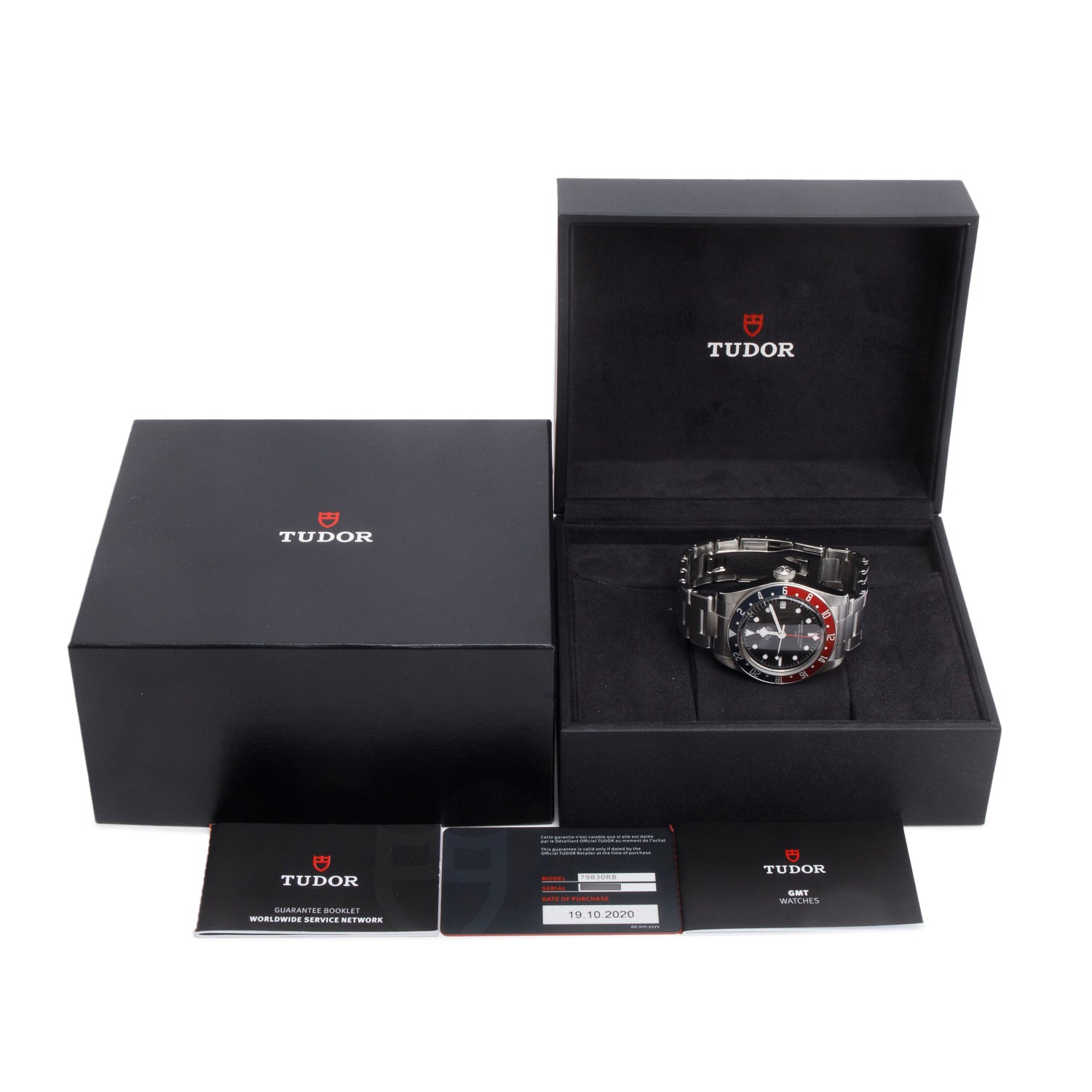 Tudor 2020 Stainless Steel Black Bay 'Pepsi' GMT 41 MM Automatic Watch Black Dial 79830RB w/ Box & Papers