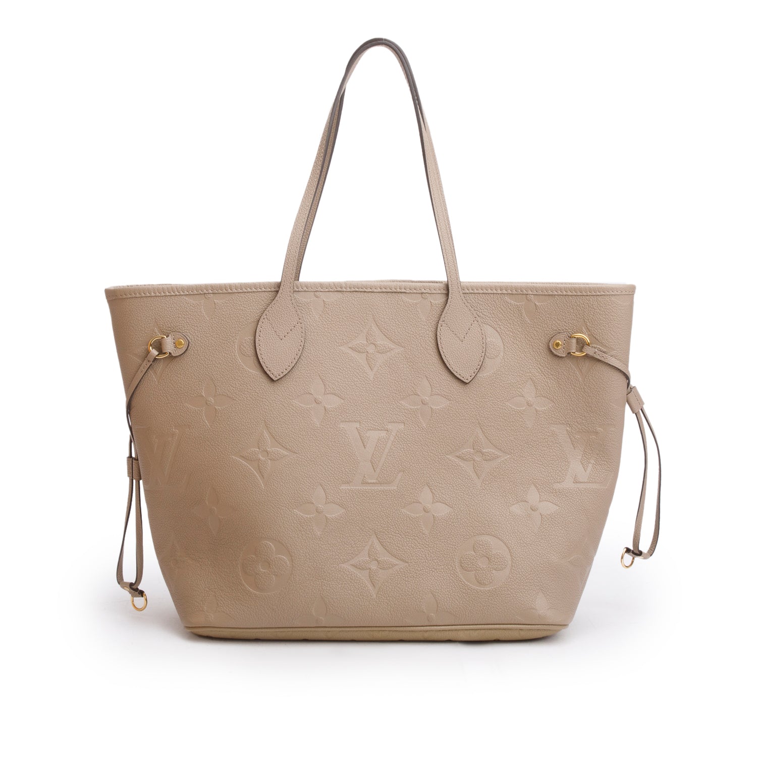 Louis Vuitton Turtledove Empreinte Monogram Giant Neverfull MM w/ Pouch & Box