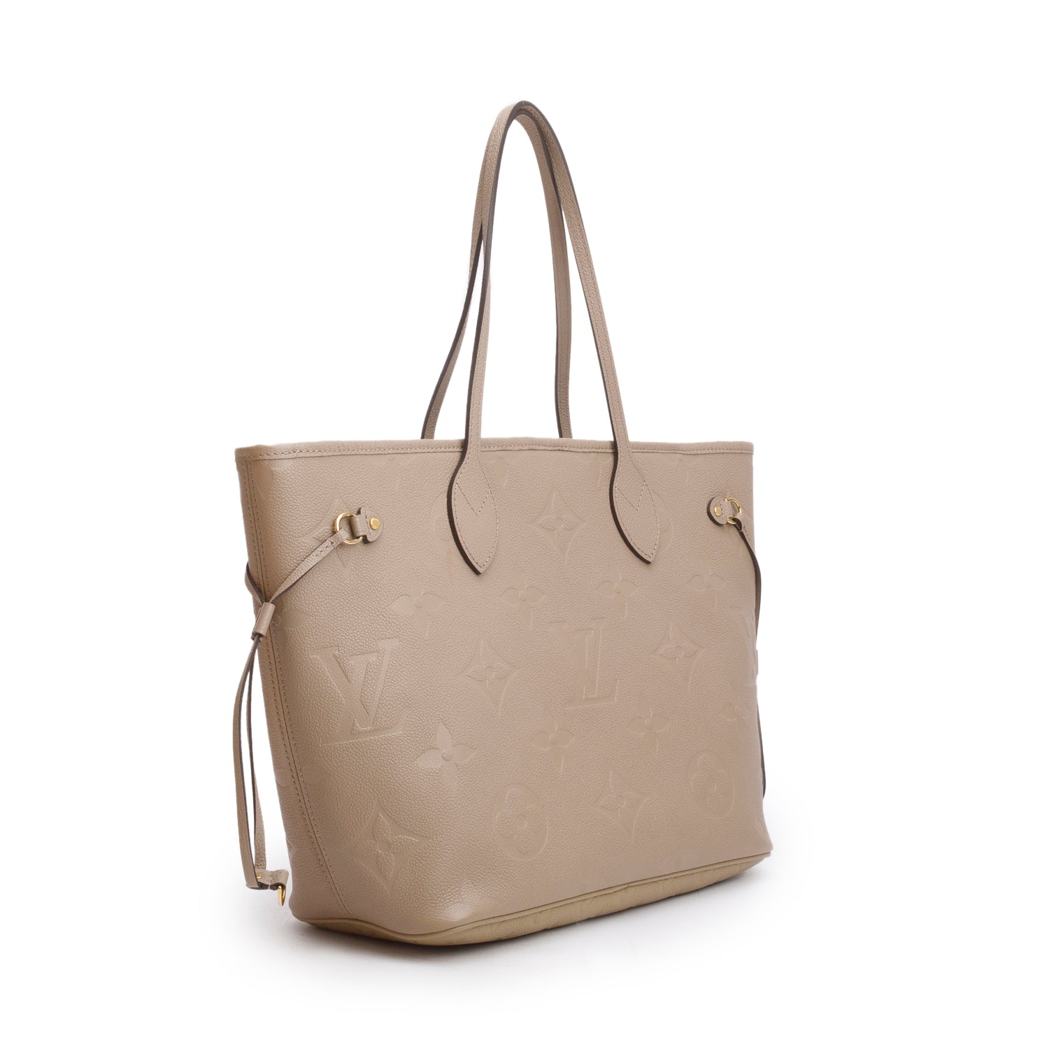 Louis Vuitton Turtledove Empreinte Monogram Giant Neverfull MM w/ Pouch & Box