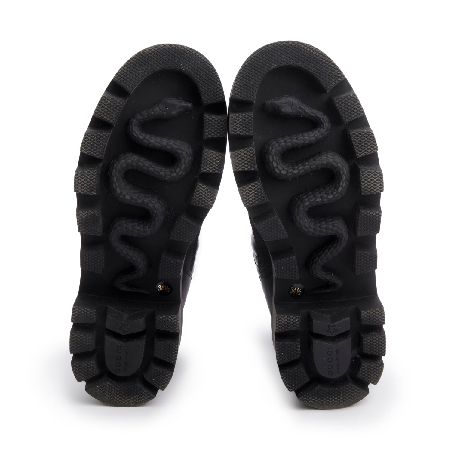 Gucci Black Nappa Matelasse Leather Frances Chelsea Ankle Boots, Size 34.5 w/ Box