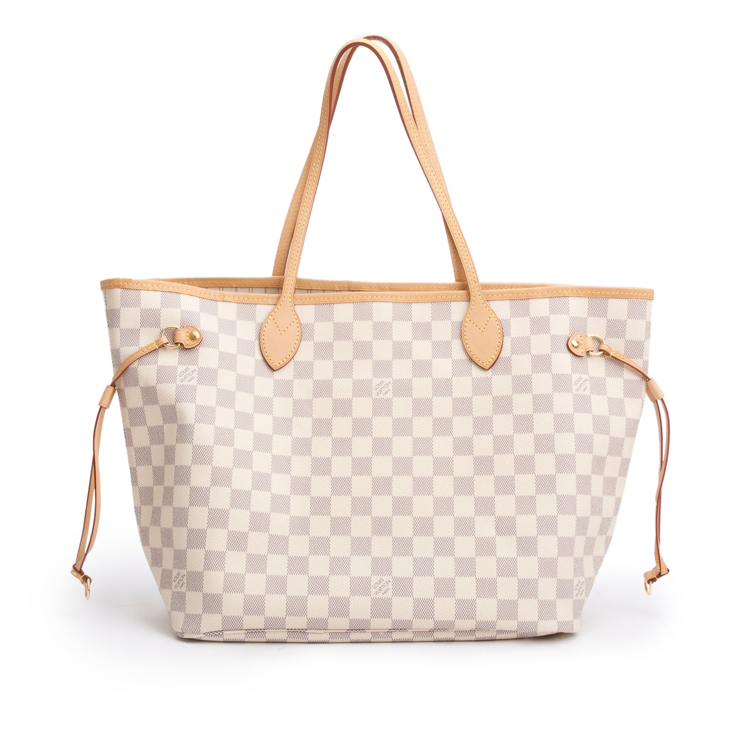Louis Vuitton Damier Azur Neverfull MM w/ Pouch & Box