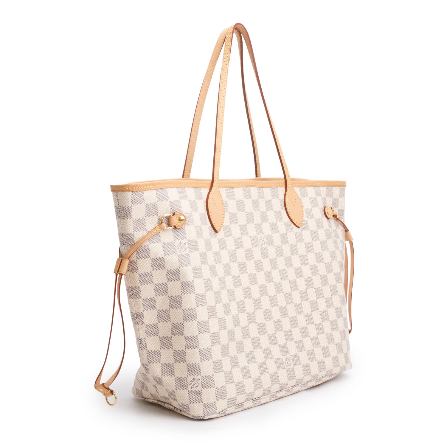 Louis Vuitton Damier Azur Neverfull MM w/ Pouch & Box