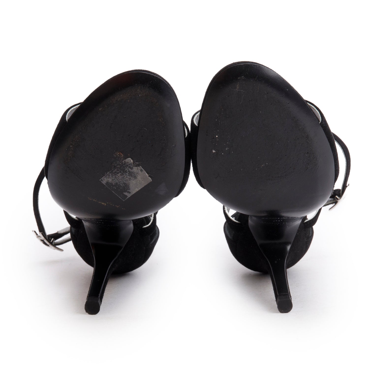 Hermes Black Suede D'Orsay Pump Sandals, Size 38 w/ Box