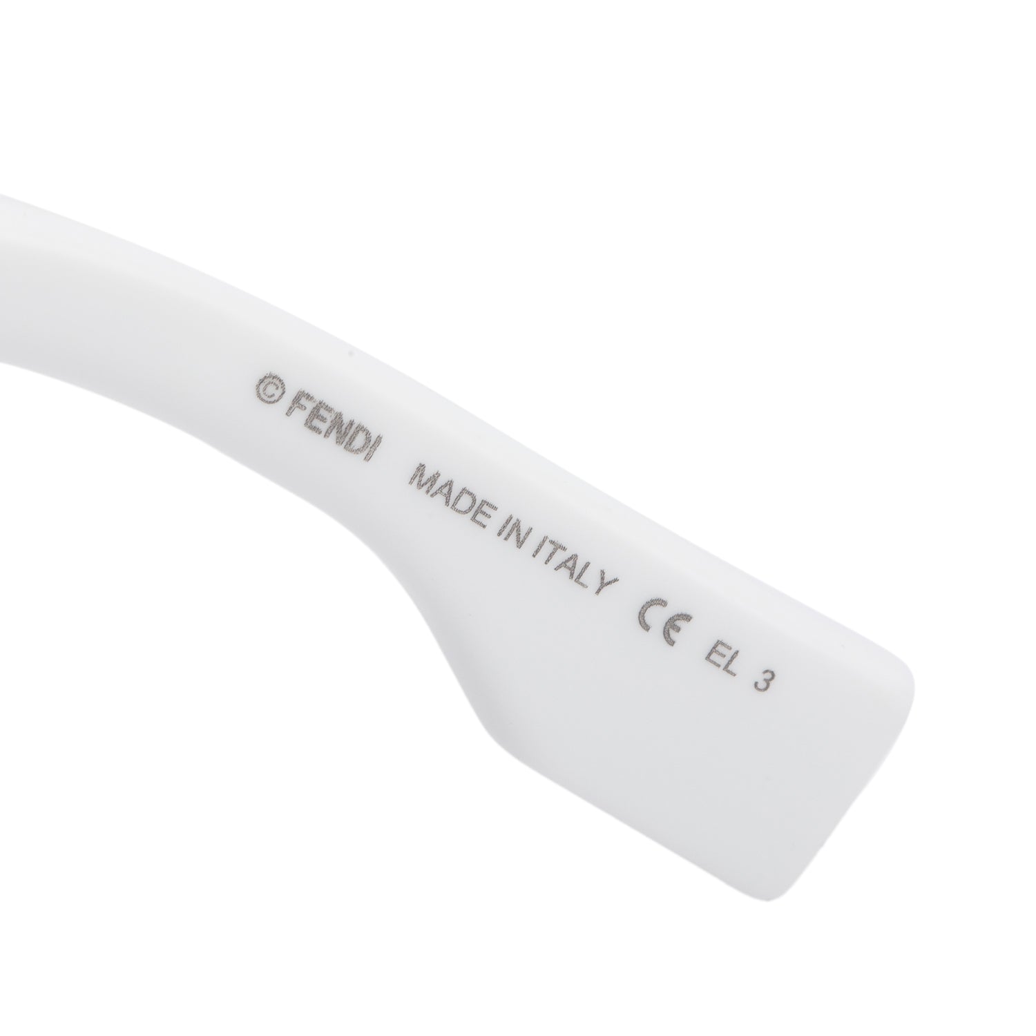 Fendi FF M0084/S White Acetate Shield Sunglasses w/ Case