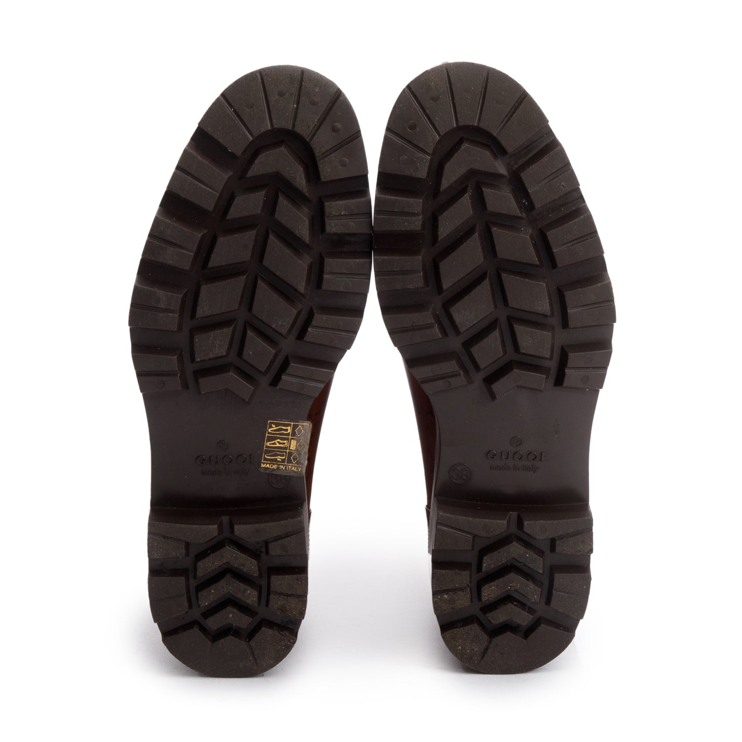 Gucci Brown GG Rubber Rain Boots, Size 38