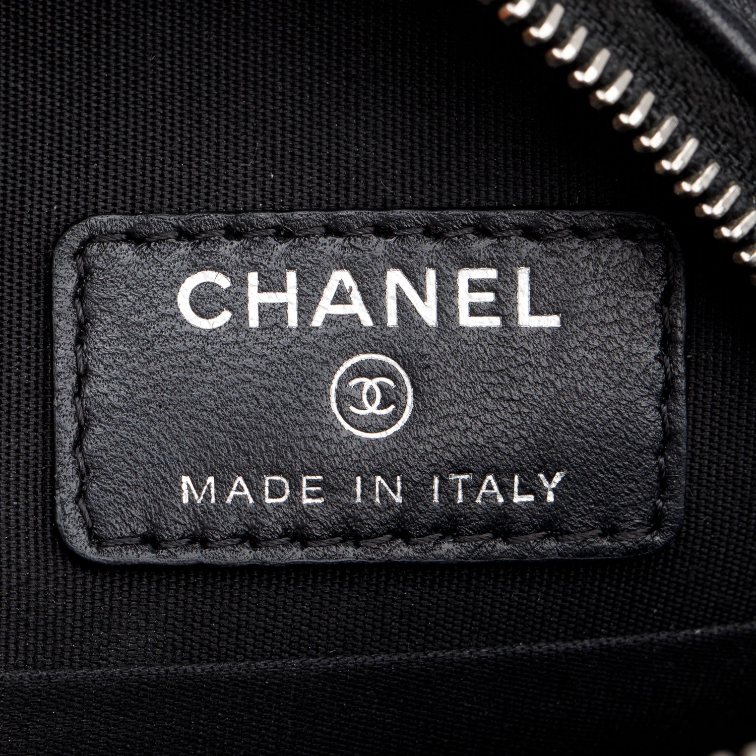 Chanel Black Caviar Camellia Embossed Round Clutch w/ Box & Authenticity Card