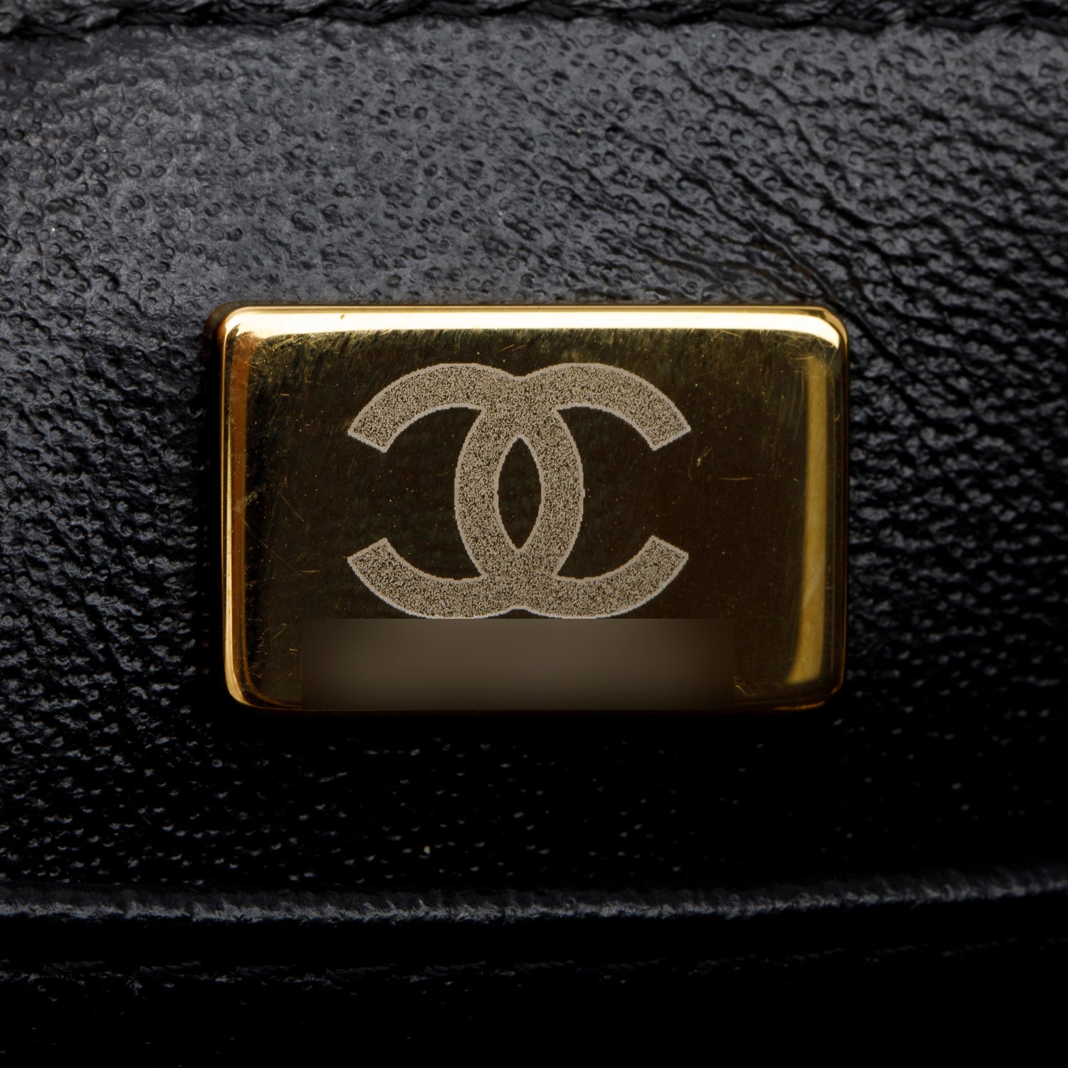 Chanel Black Caviar Quilted Small Top Handle Vanity Case w/ Chain