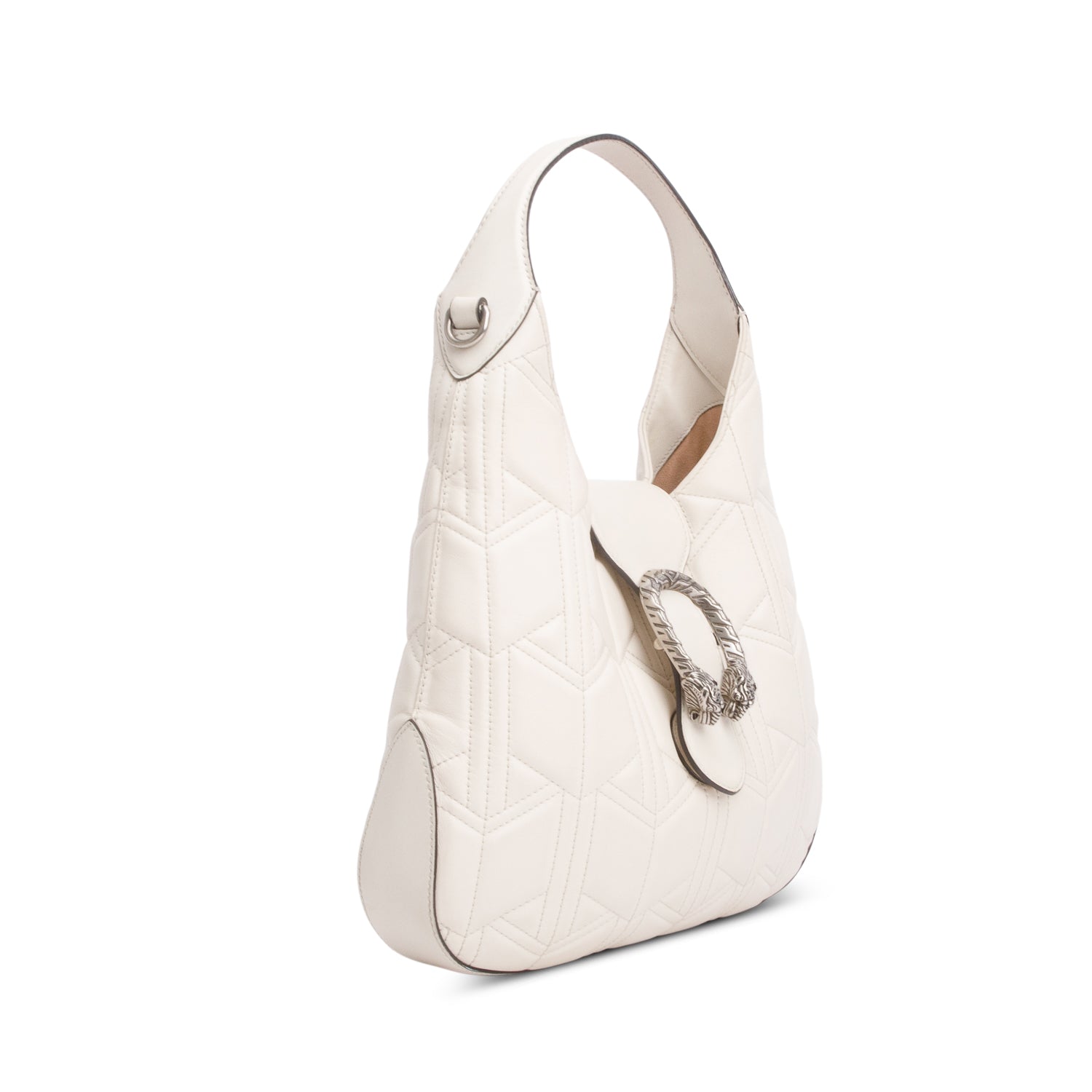Gucci White Leather Matelasse Dionysus Hobo w/ Strap