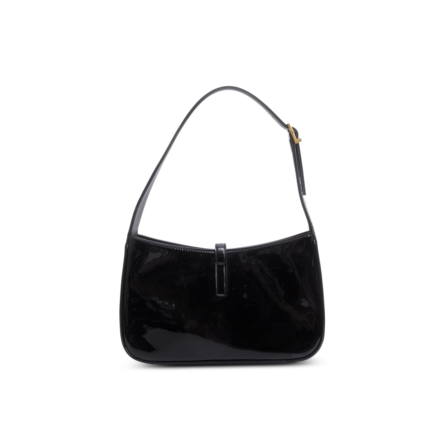 Saint Laurent 2021 Black Patent Calfskin Le 5 a 7 Hobo