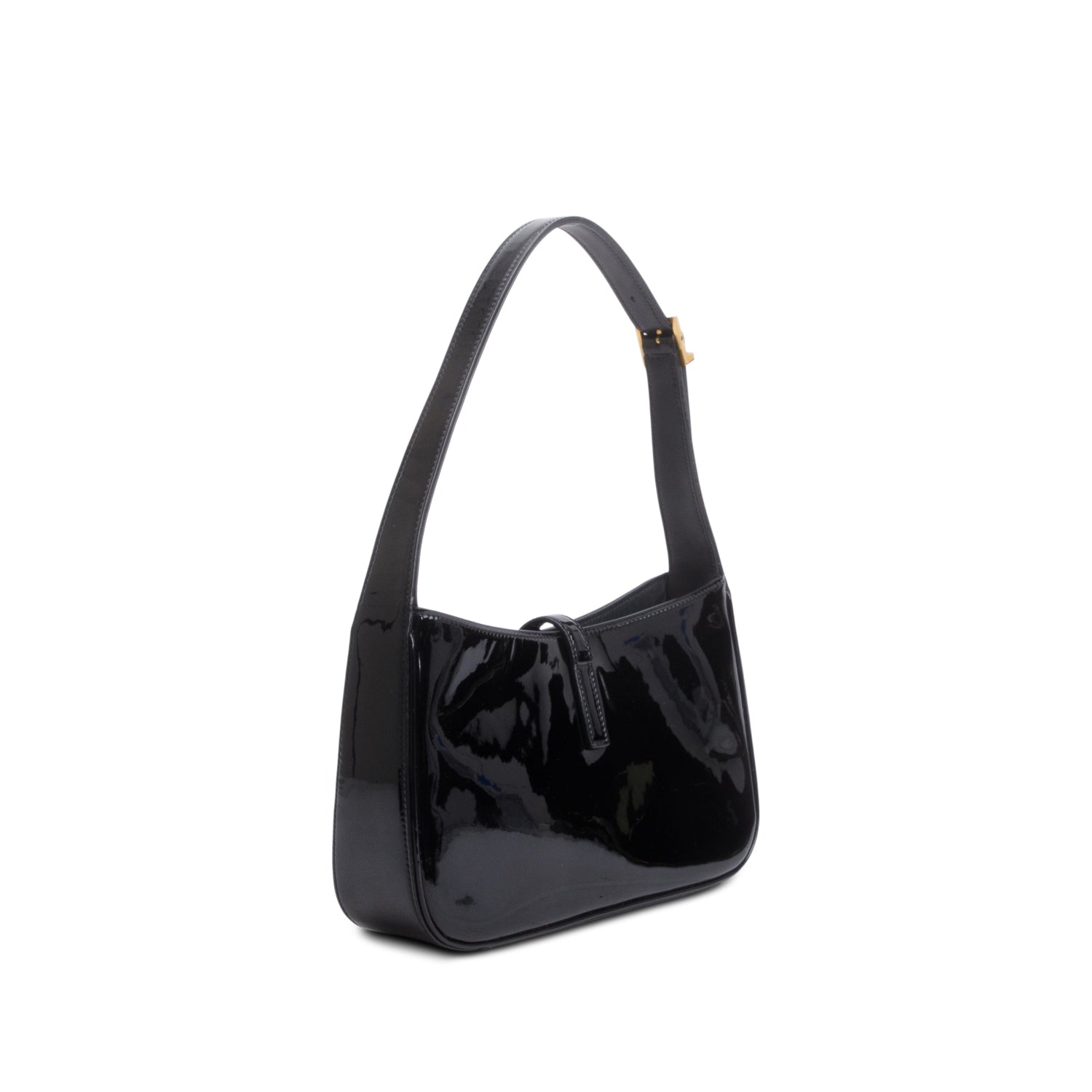 Saint Laurent 2021 Black Patent Calfskin Le 5 a 7 Hobo
