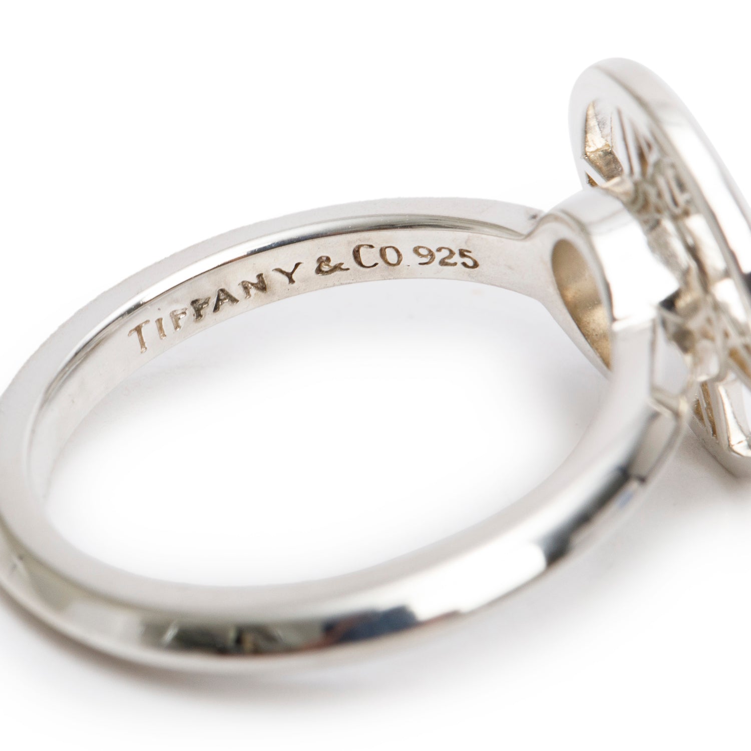 Tiffany & Co. Sterling Silver Atlas Round Medallion Ring, Size 6.5