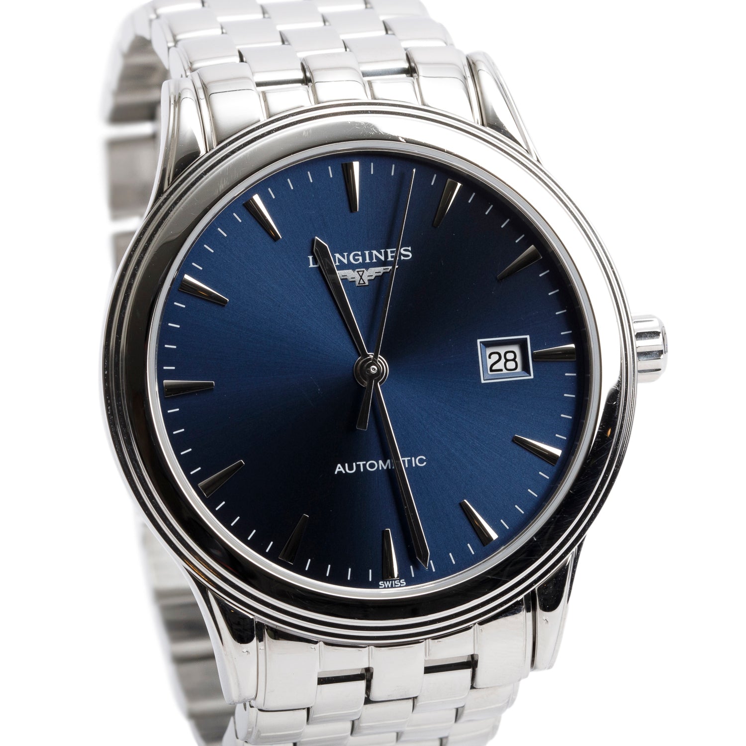 Longines Stainless Steel Flagship Classic 40 MM Automatic Watch Blue Dial