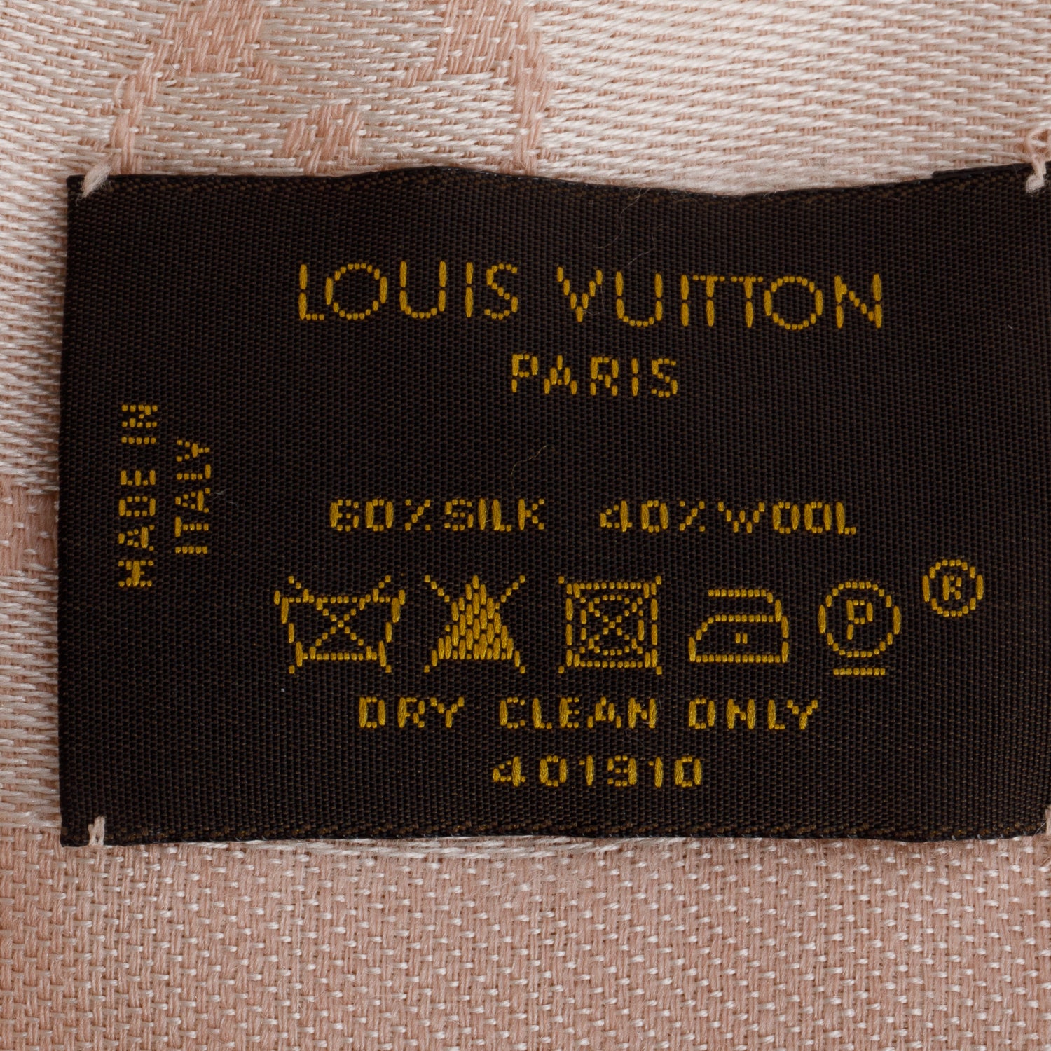 Louis Vuitton Pink Silk/Wool Monogram Shawl w/ Box