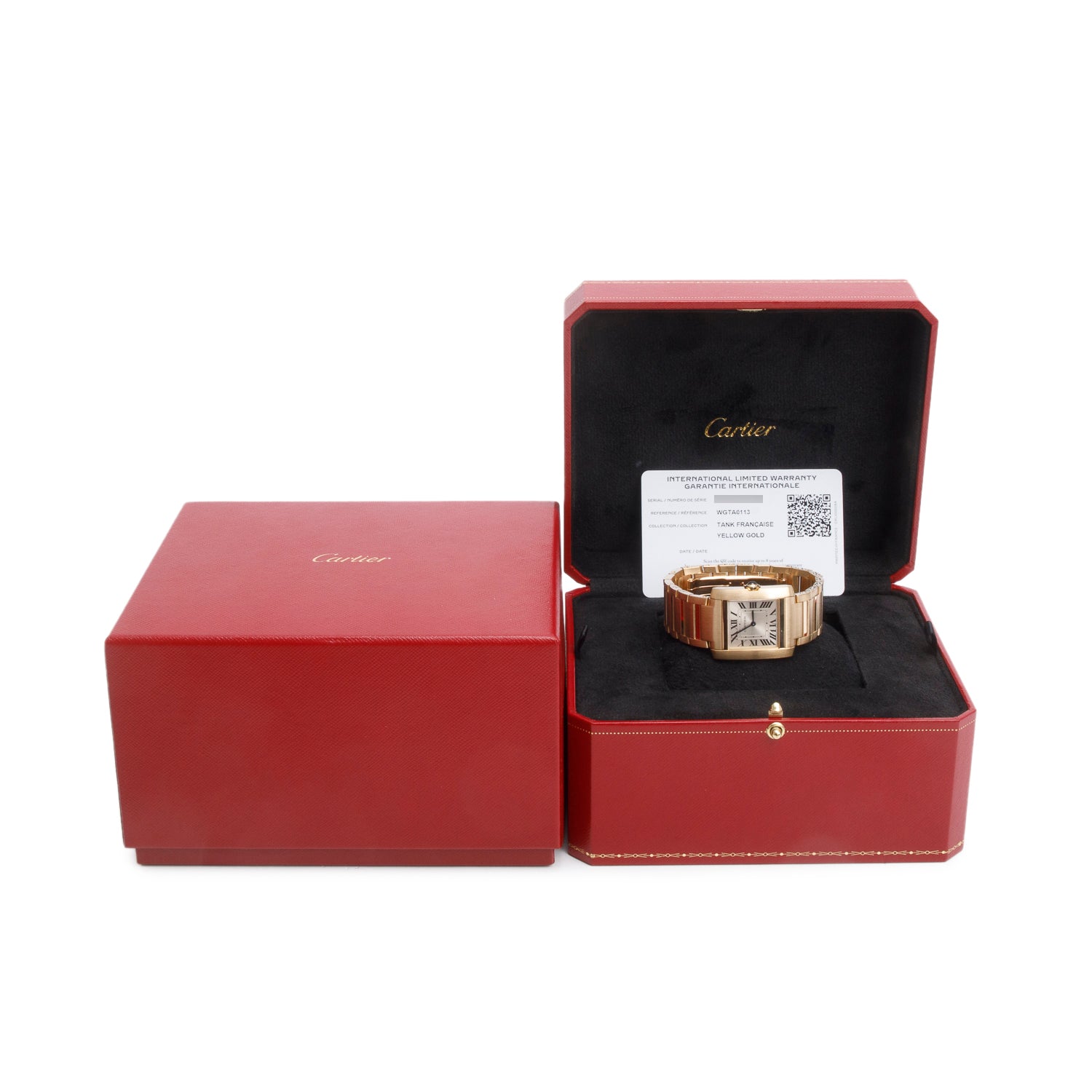 Cartier 2024 18k Yellow Gold Tank Francaise Watch, Medium Model 4456 w/ Box & Papers