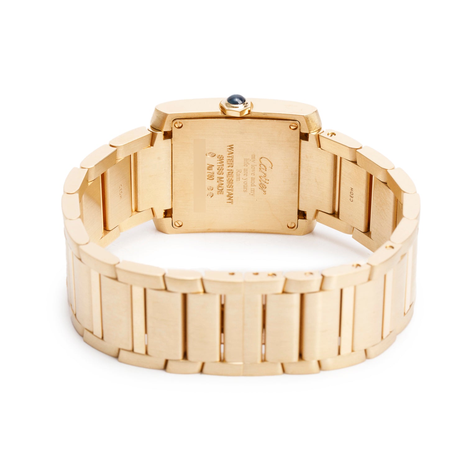 Cartier 2024 18k Yellow Gold Tank Francaise Watch, Medium Model 4456 w/ Box & Papers