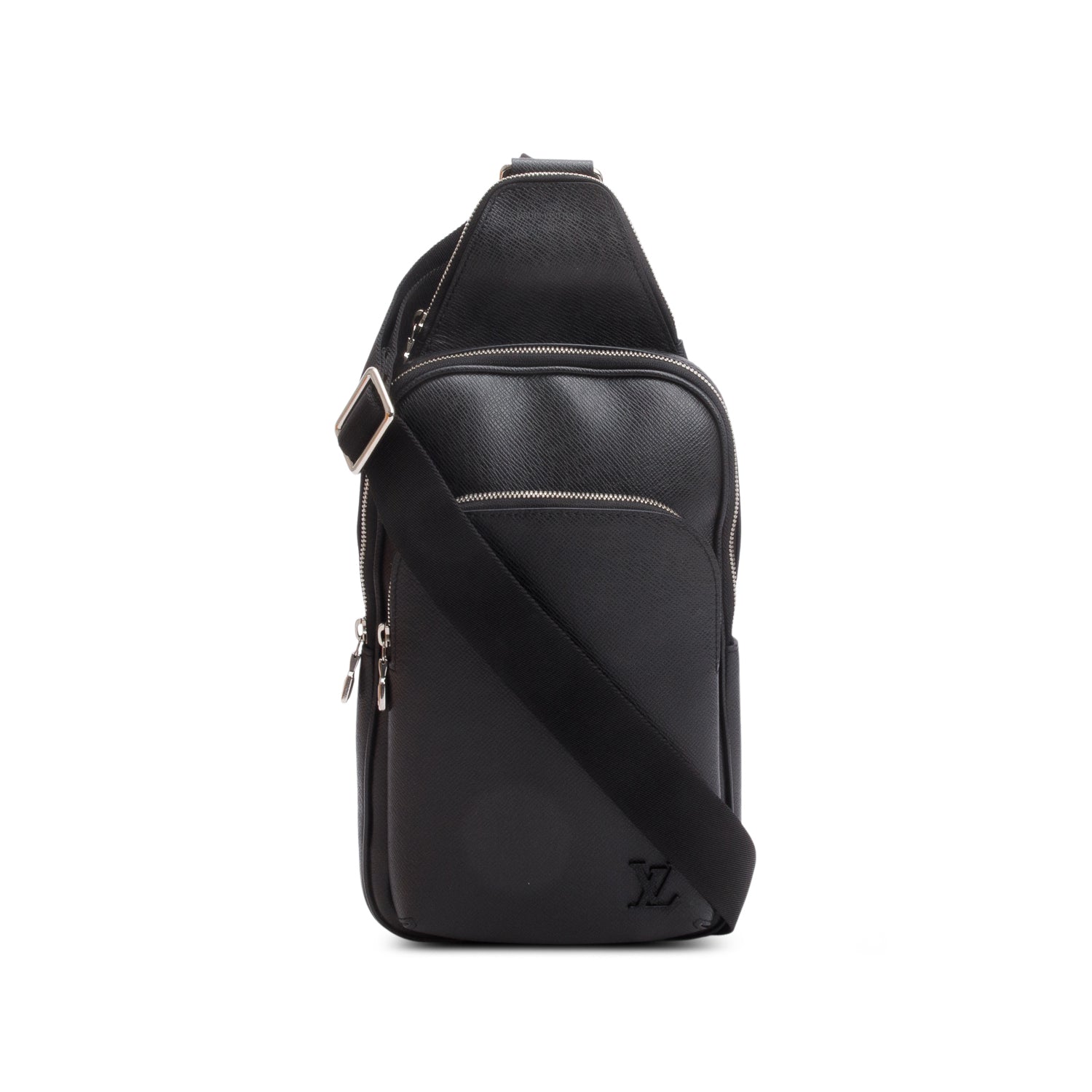 Louis Vuitton ボディバッグ ブラック/ターコイズ Louis Vuitton Black Taiga Leather Sac Avenue Slingback NM w/ Box