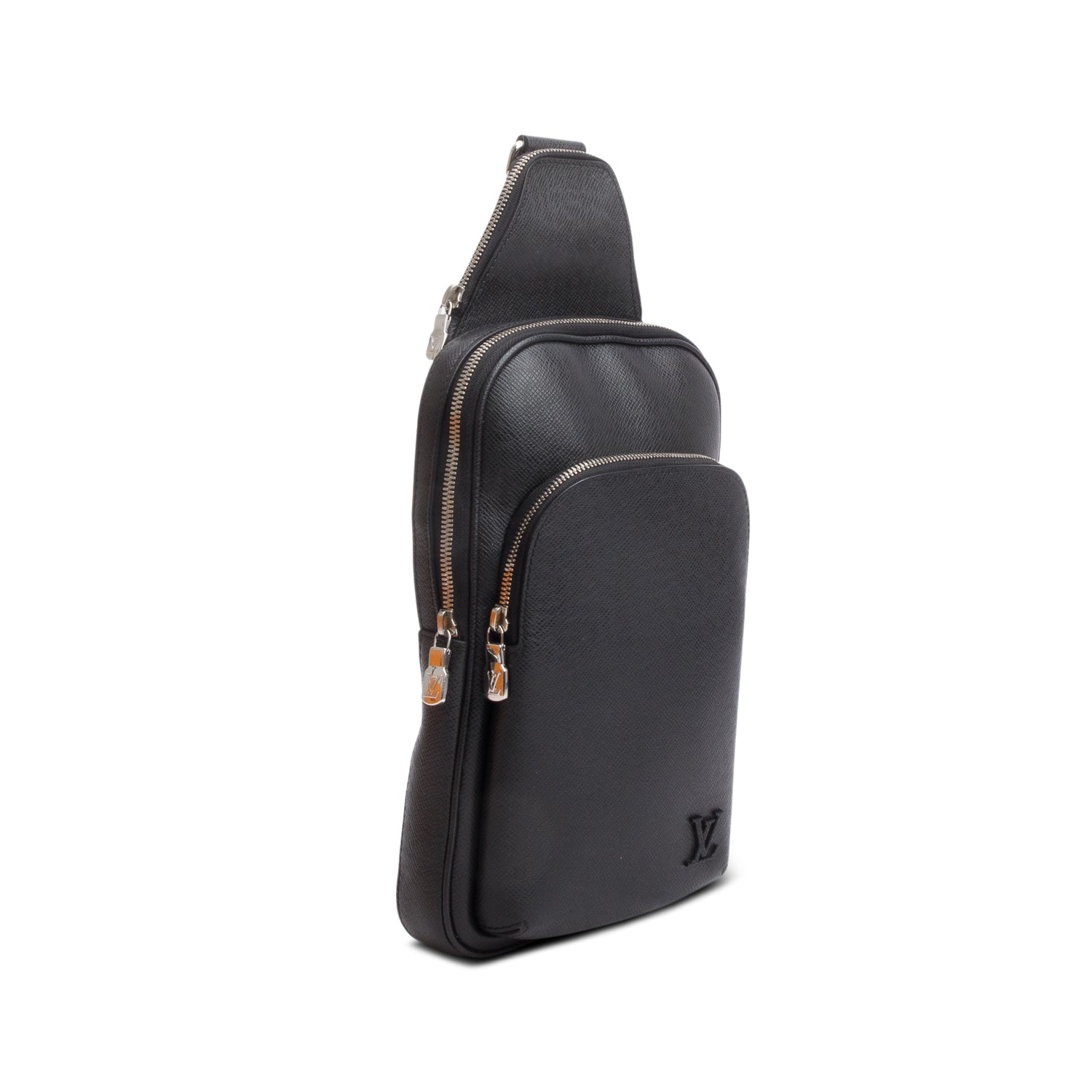 Louis Vuitton Black Taiga Leather Sac Avenue Slingback NM w/ Box