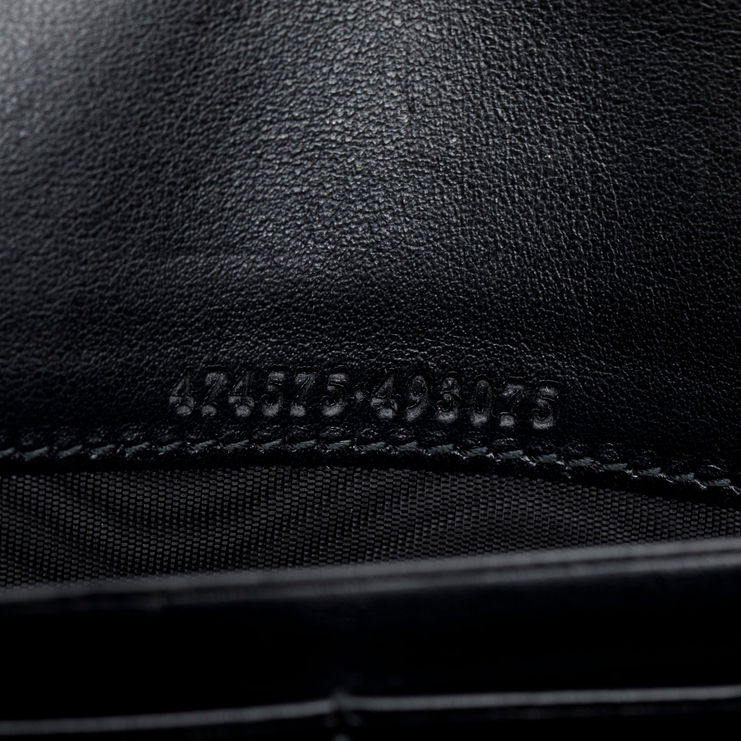 Gucci Black Calfskin Matelasse GG Marmont Chain Wallet w/ Box