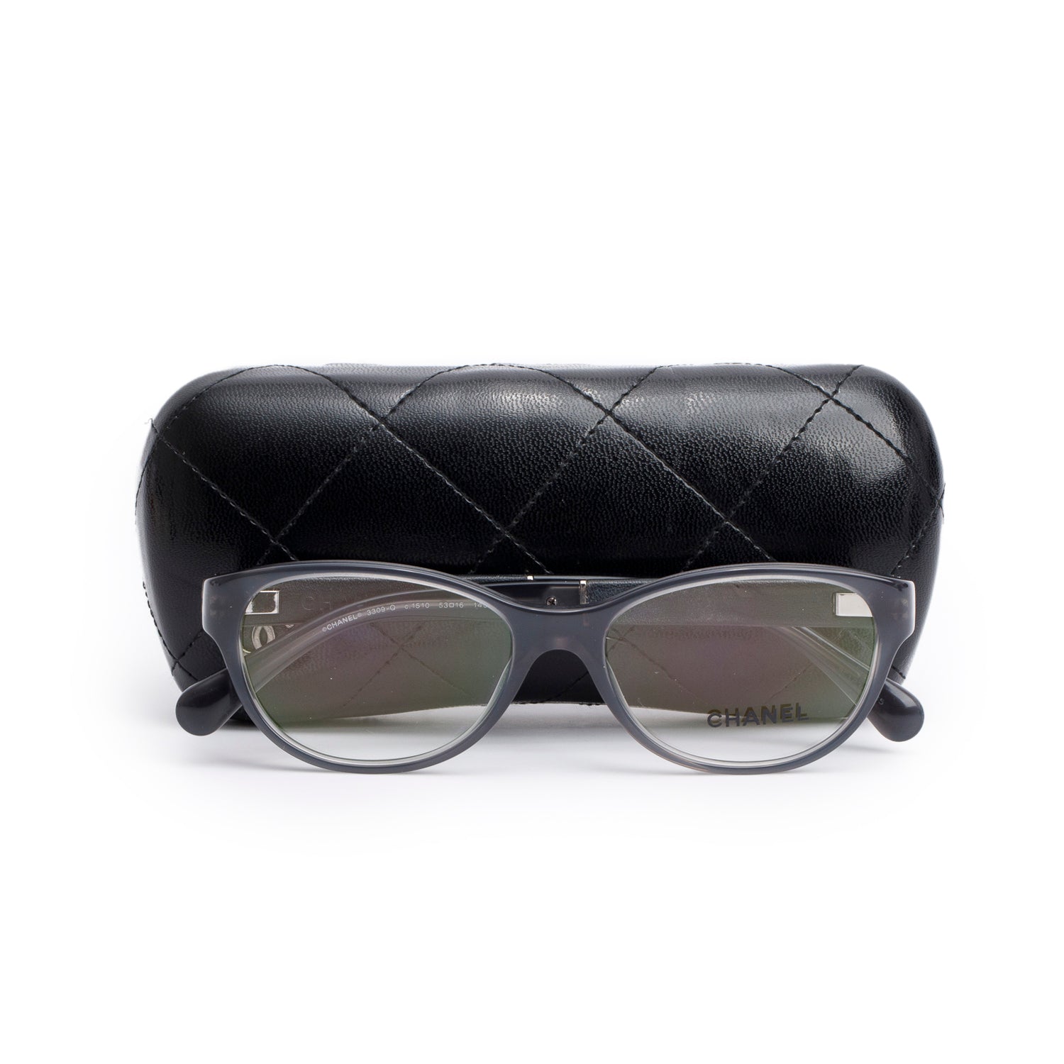 Chanel 3309-Q Interlocking CC Square Eye Glasses w/ Case