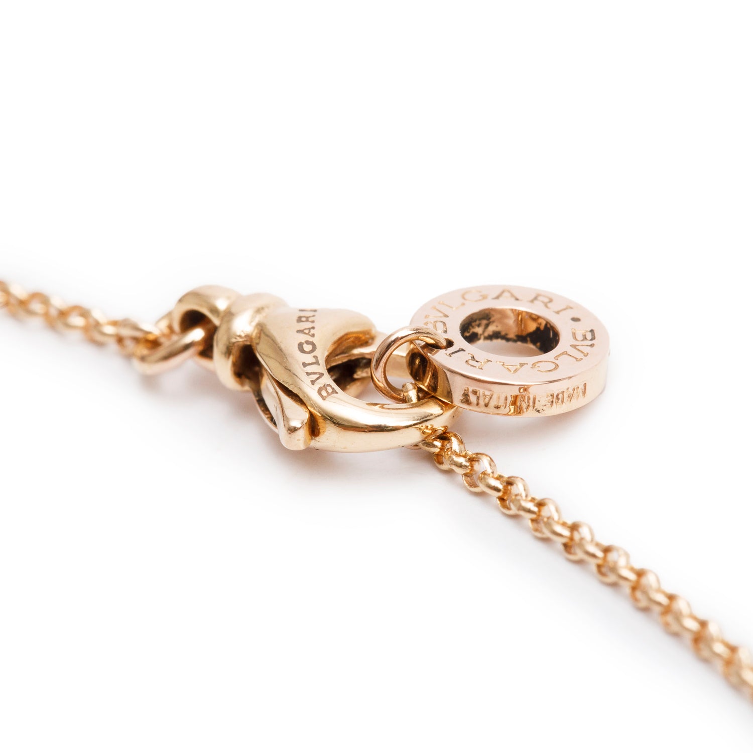 BVLGARI 18k Rose Gold Mother of Pearl & Diamond Divas' Dream Pendant Necklace
