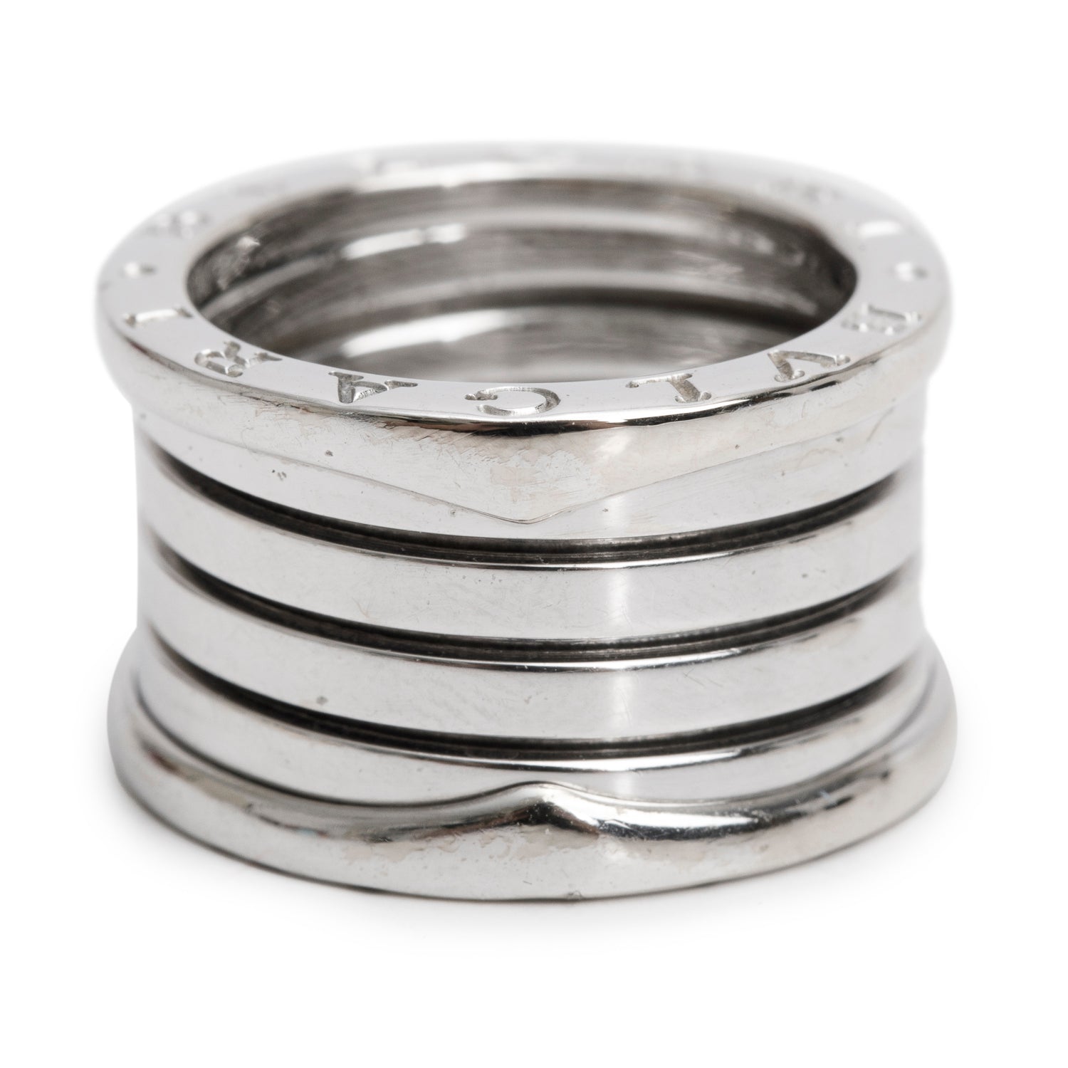 BVLGARI 18k White Gold B.Zero1 Five-Band Ring, Size 53 5.75