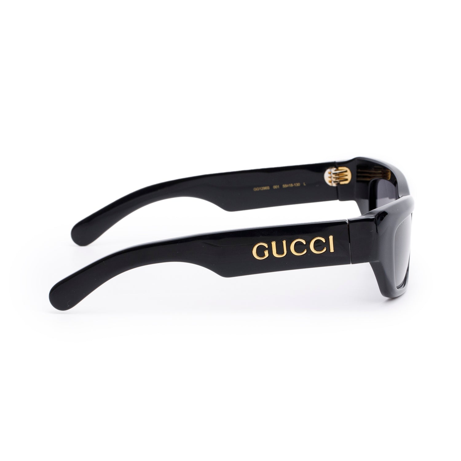 Gucci GG1296S Black Acetate Rectangle Sunglasses w/ Case
