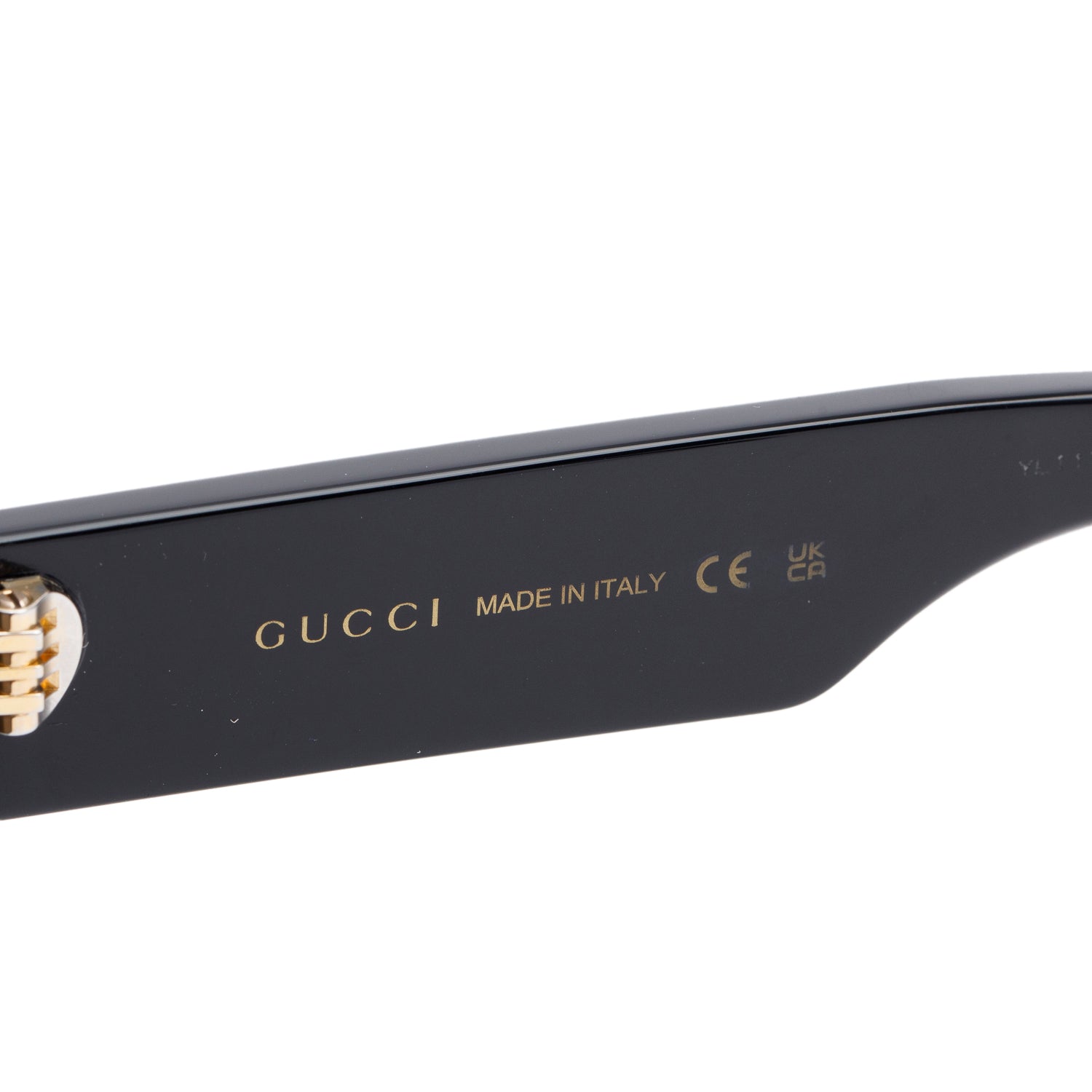 Gucci GG1296S Black Acetate Rectangle Sunglasses w/ Case