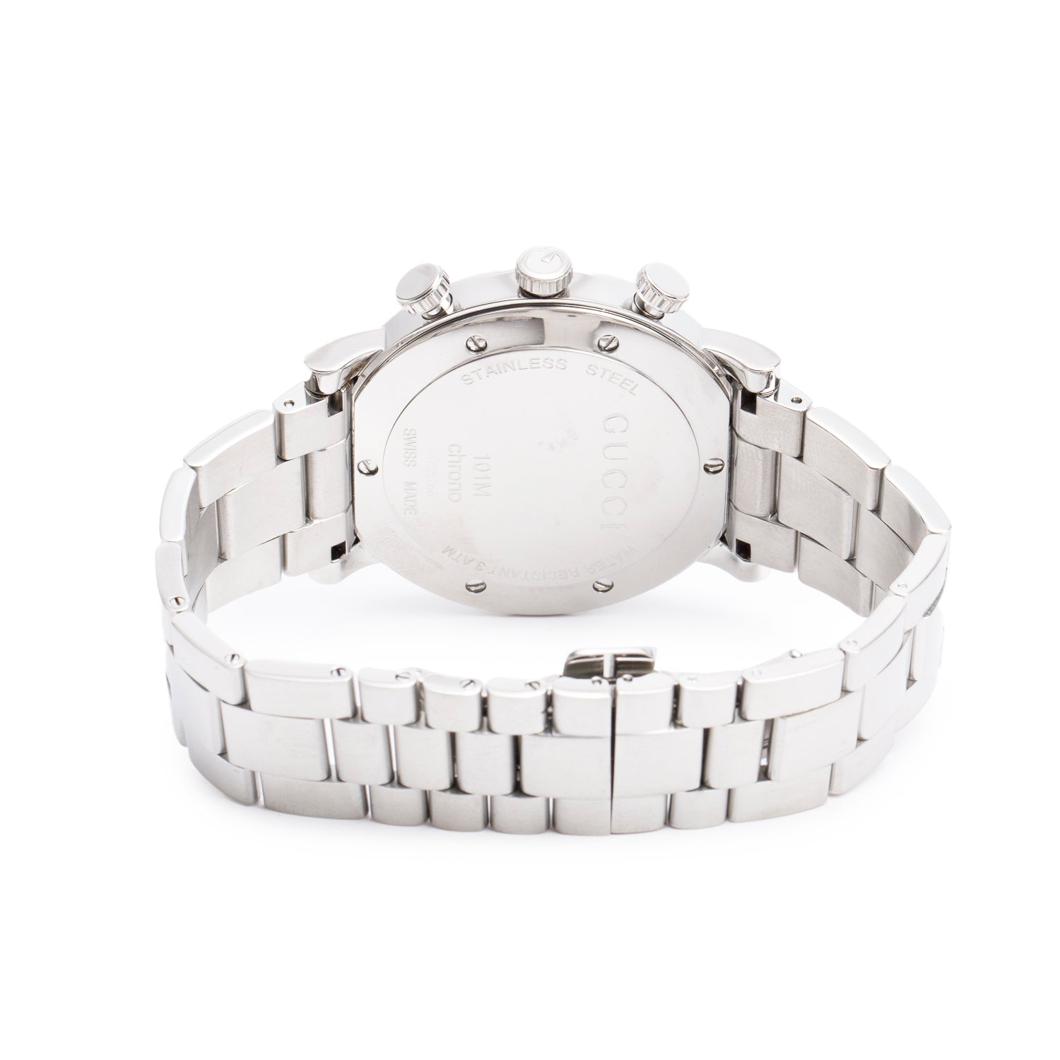 Gucci Stainless Steel G-Chrono 44 MM Watch Quartz Watch Black Dial YA101309 w/ Box & Papers