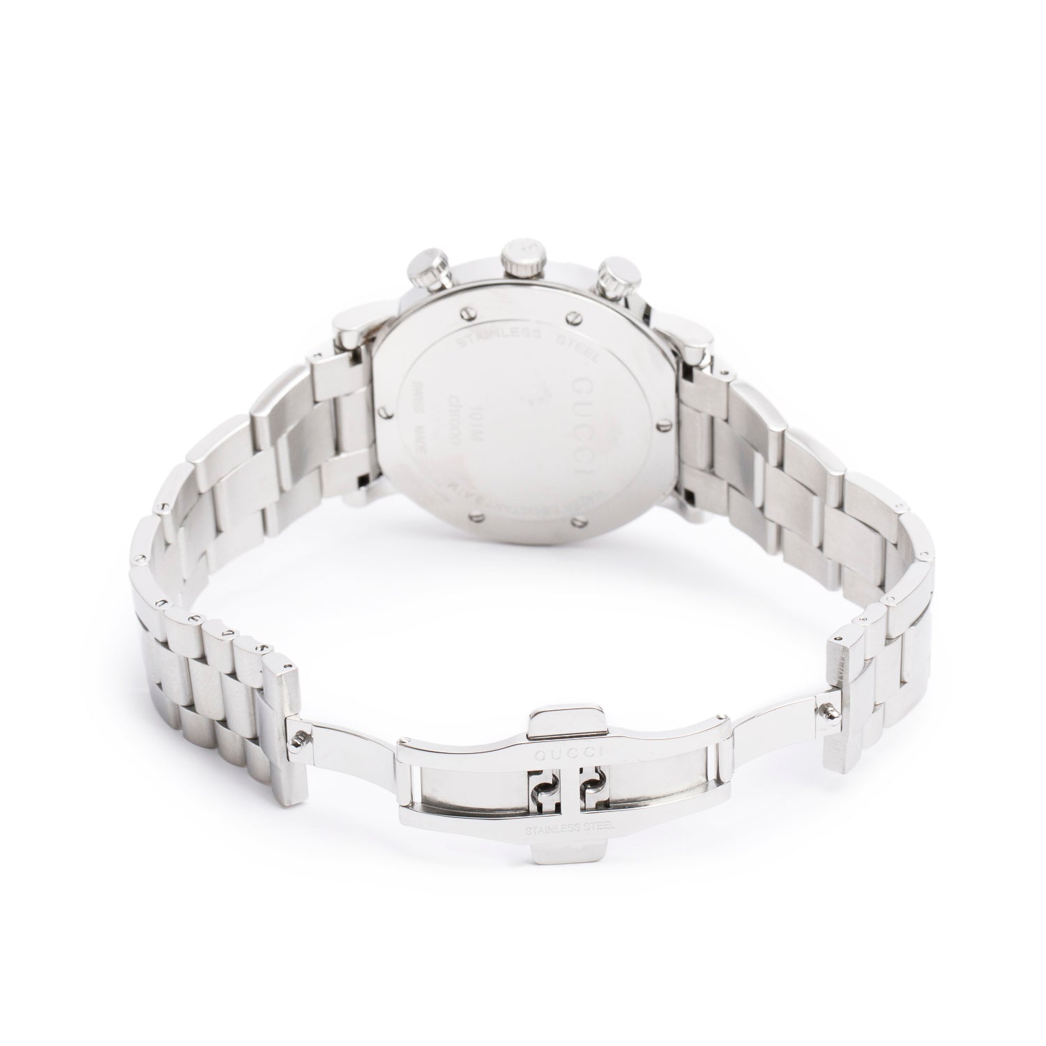 Gucci Stainless Steel G-Chrono 44 MM Watch Quartz Watch Black Dial YA101309 w/ Box & Papers