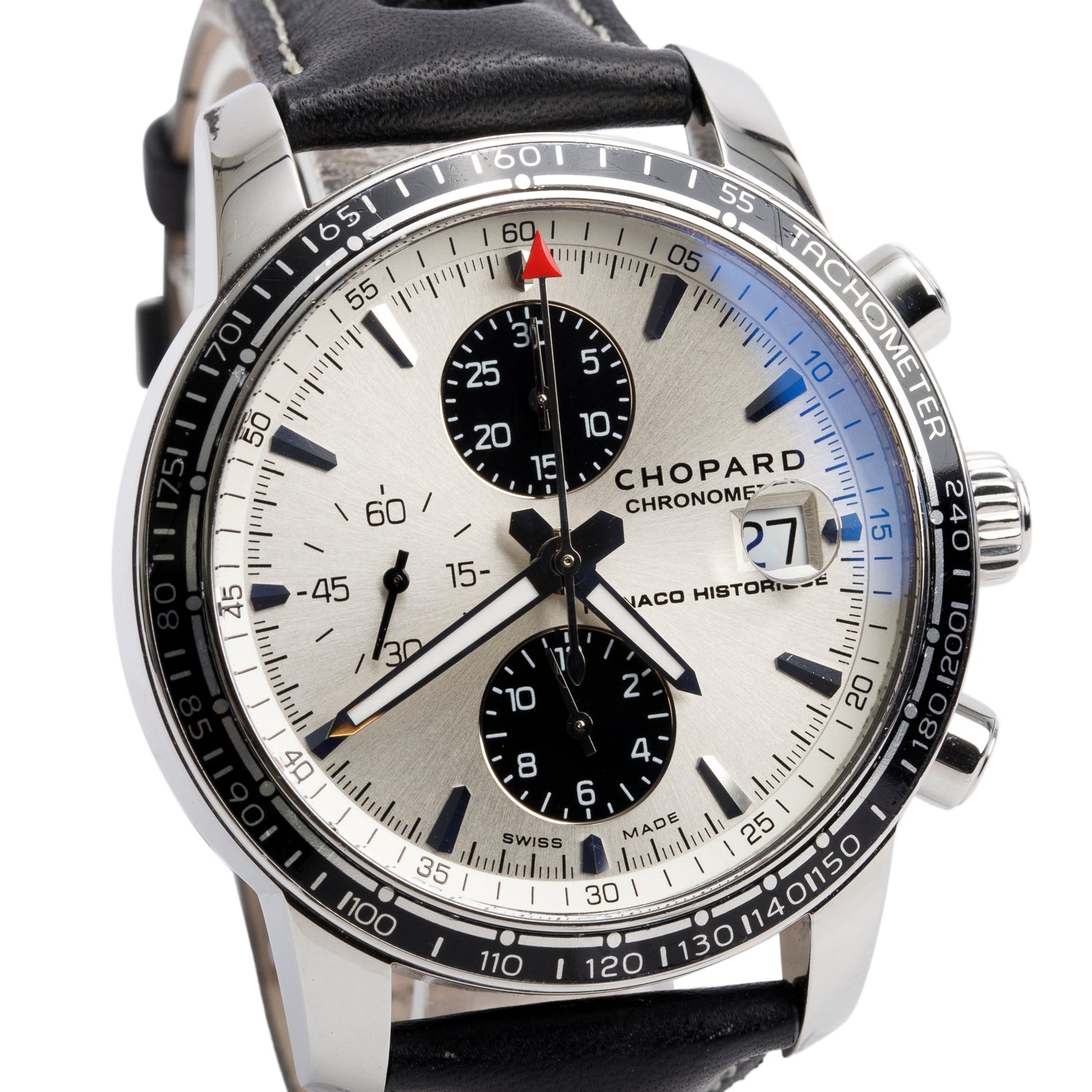 Chopard Stainless Steel Grand Prix De Monaco Historique 42 MM Chronograph Automatic Watch Silver Dial 8992 w/ Box