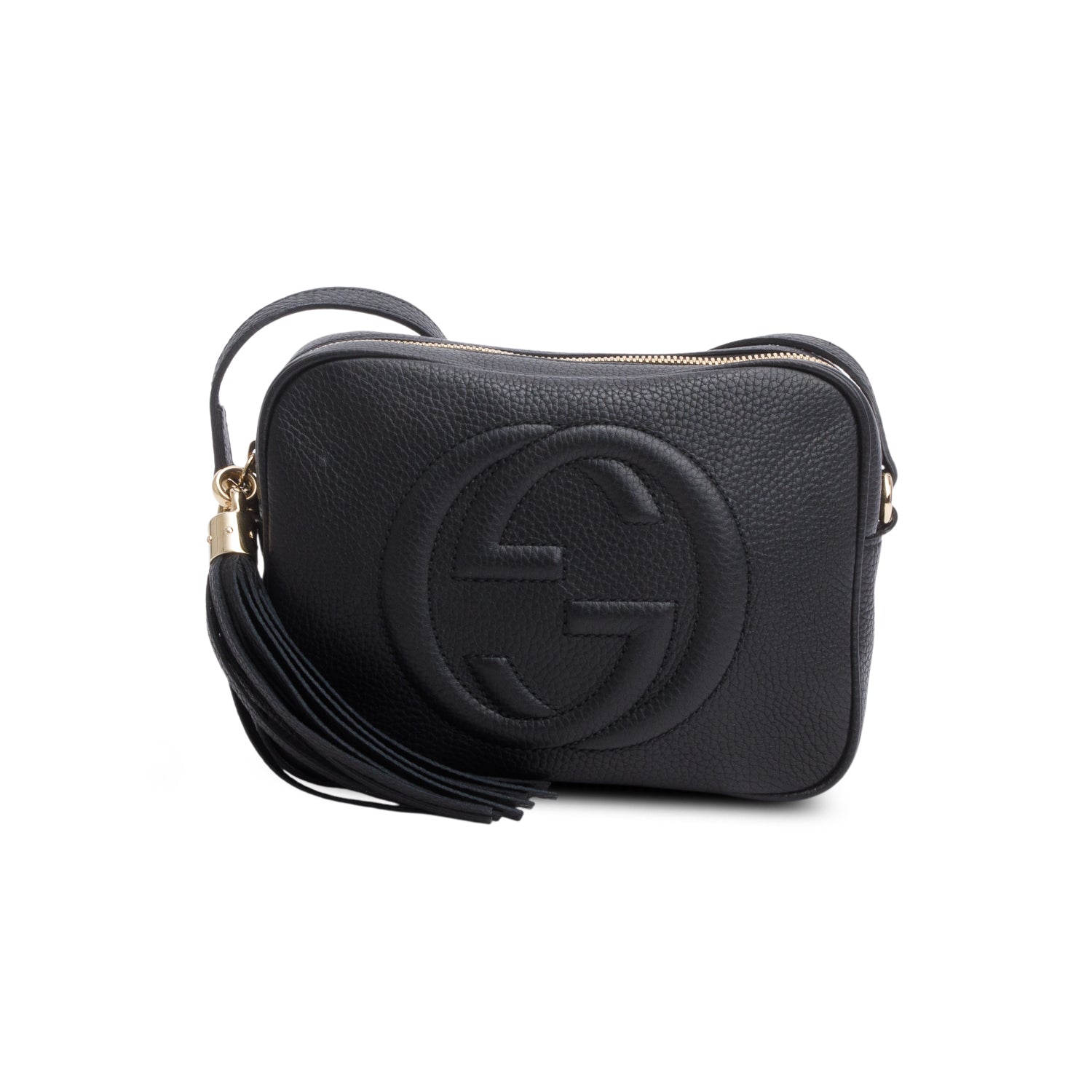 Gucci Black Pebbled Calfskin Small Soho Disco Bag