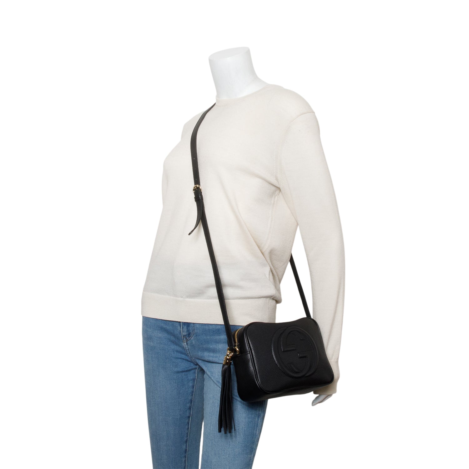 Gucci Black Pebbled Calfskin Small Soho Disco Bag