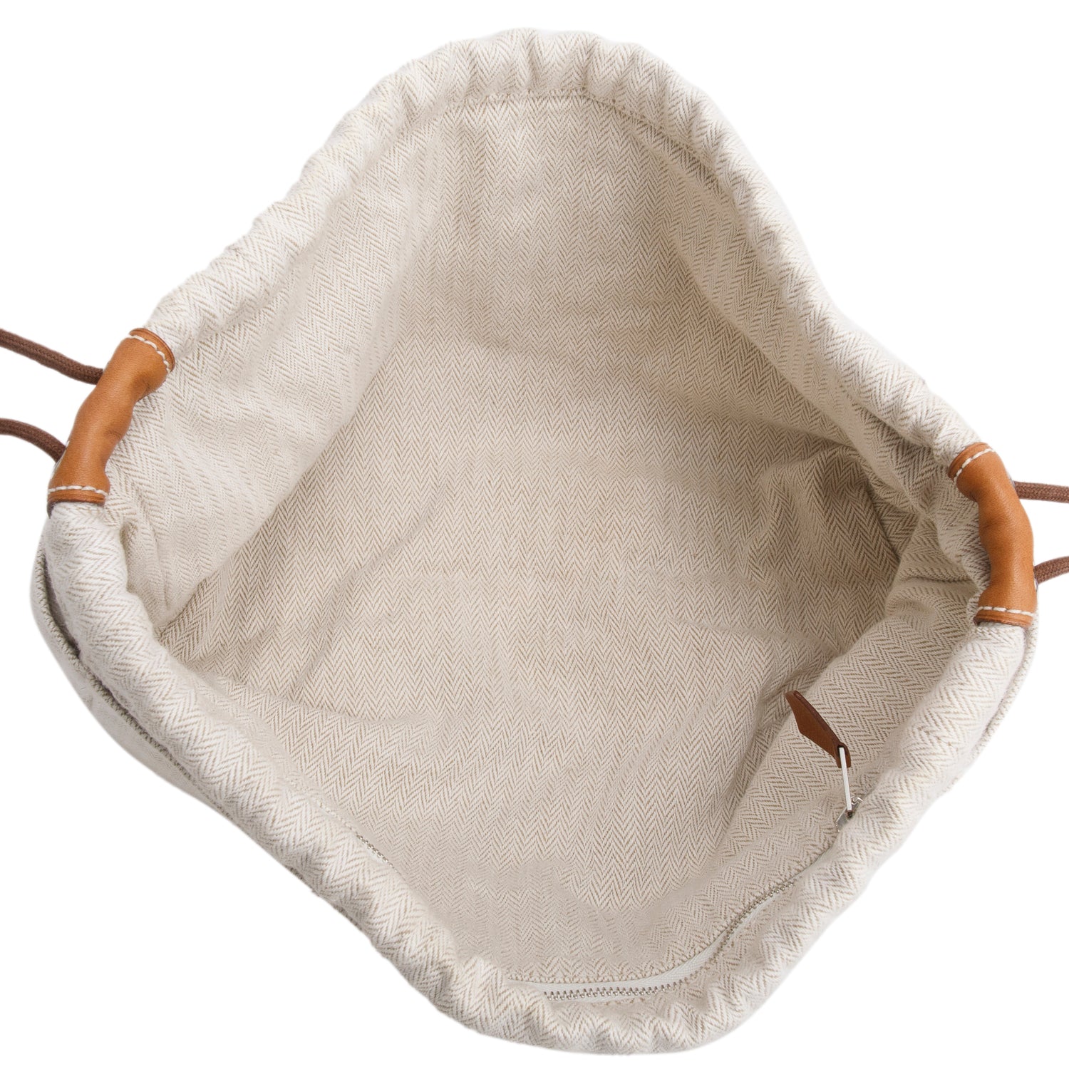 Hermes Beige Canvas Fourbi 25 Pouch