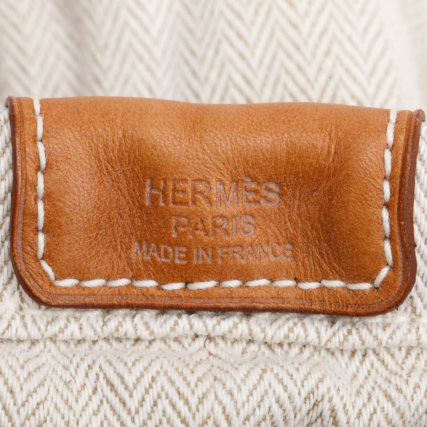 Hermes Beige Canvas Fourbi 25 Pouch