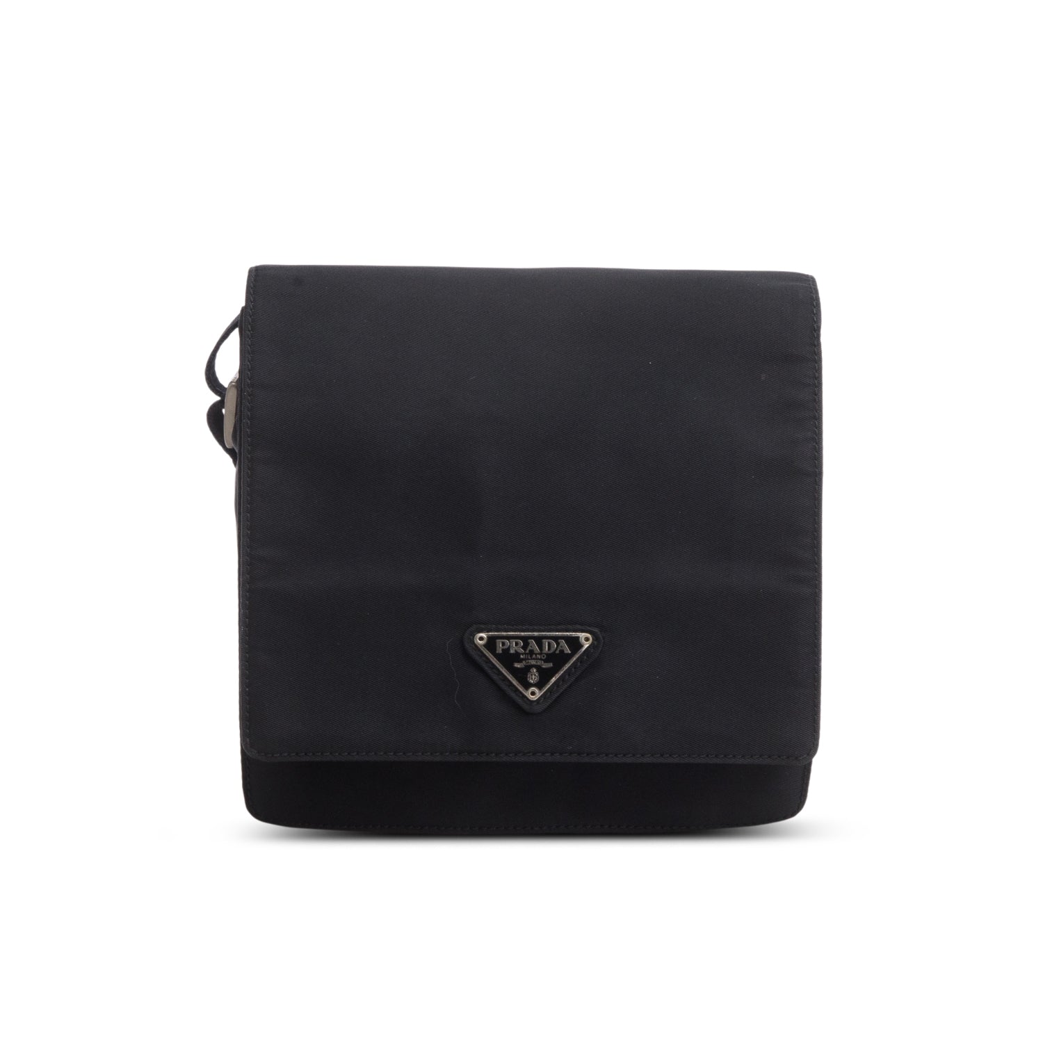 Prada Black Tessuto Nylon Saffiano Crossbody Bag