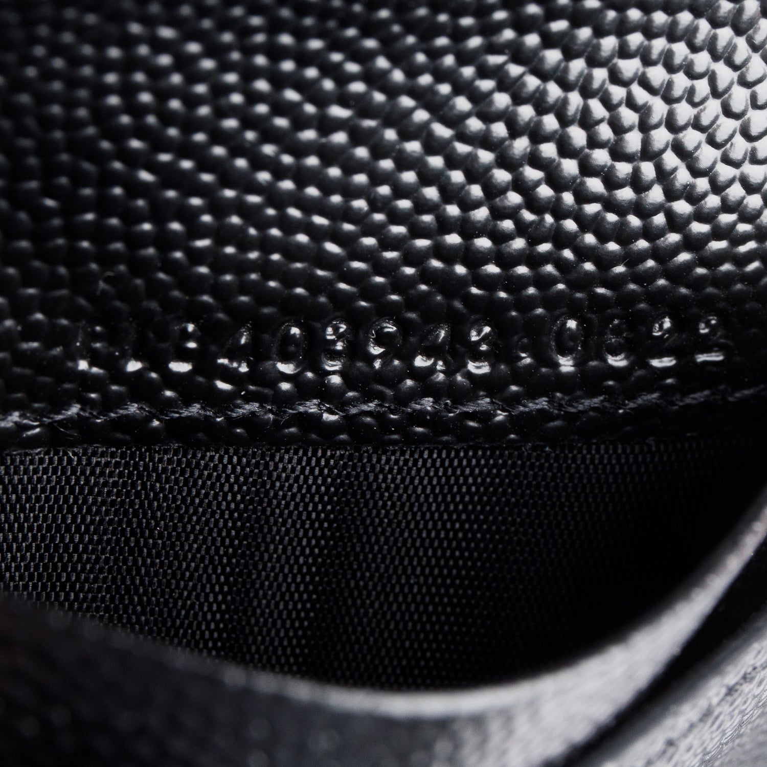 Saint Laurent 2022 Black Grain de Poudre Chevron Wallet w/ Box & Receipt