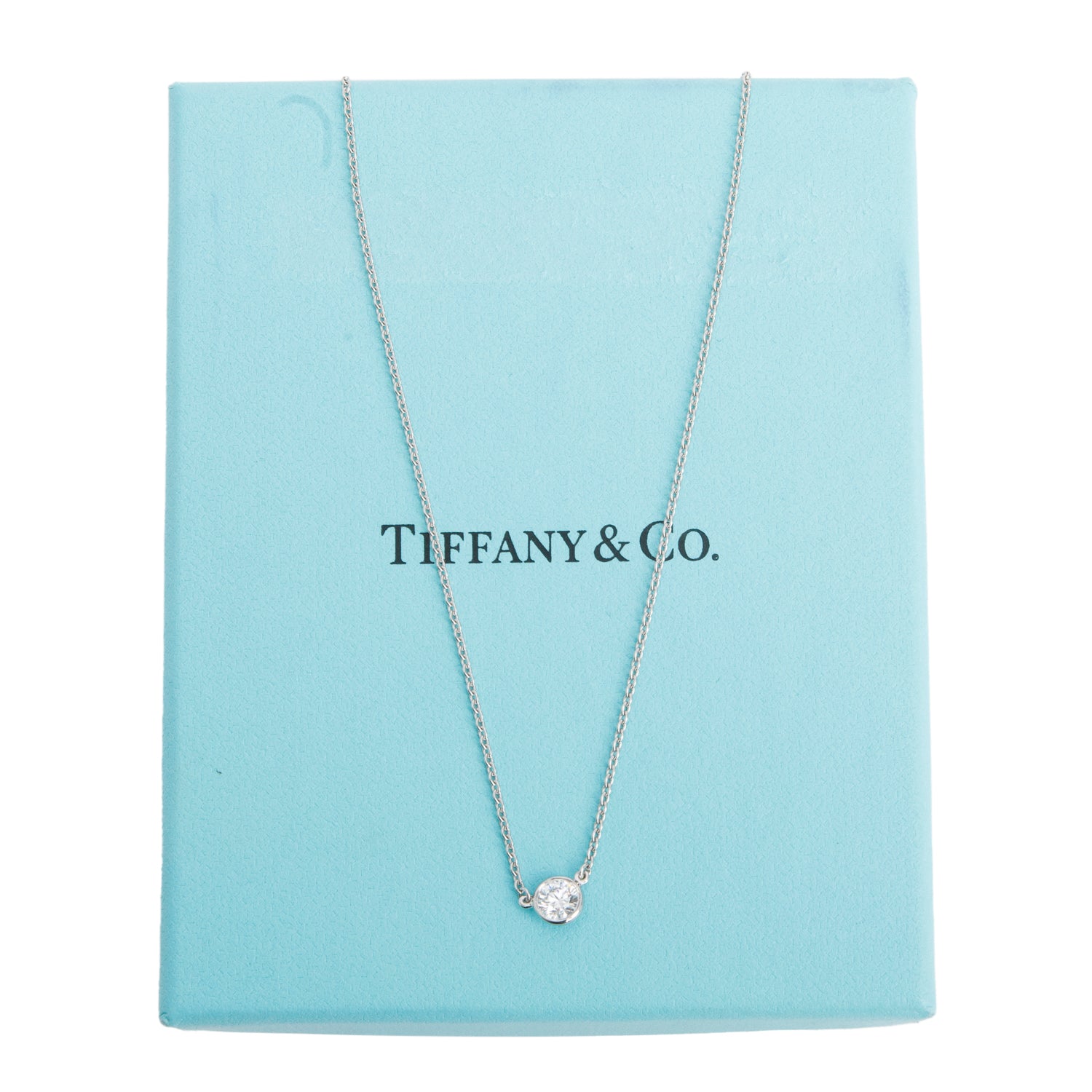 Tiffany & Co. Elsa Peretti Platinum 0.28 ct. Diamond by the Yard Necklace w/ Box
