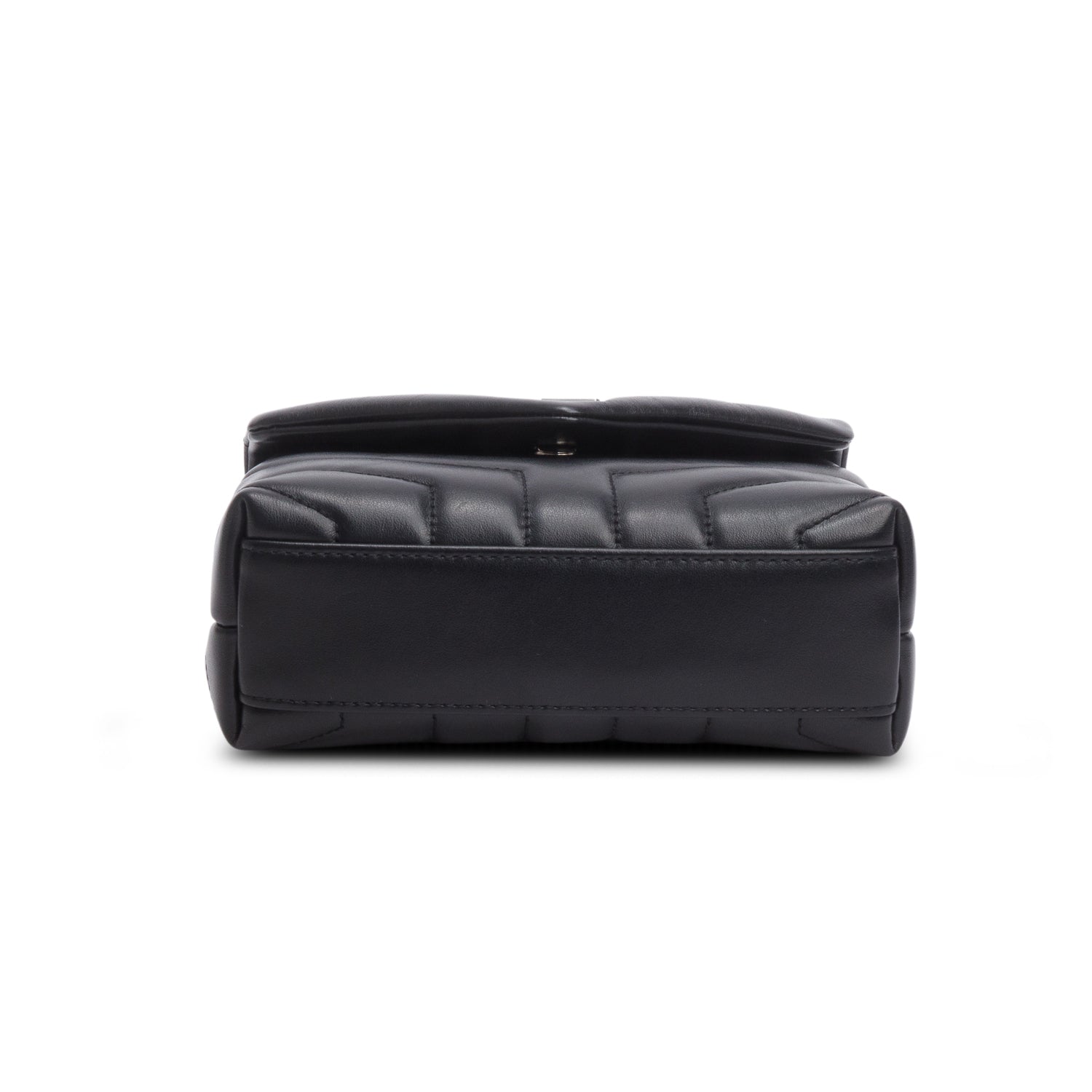 Saint Laurent Black Calfskin Y Quilted Monogram Toy Loulou Crossbody Bag w/ Box