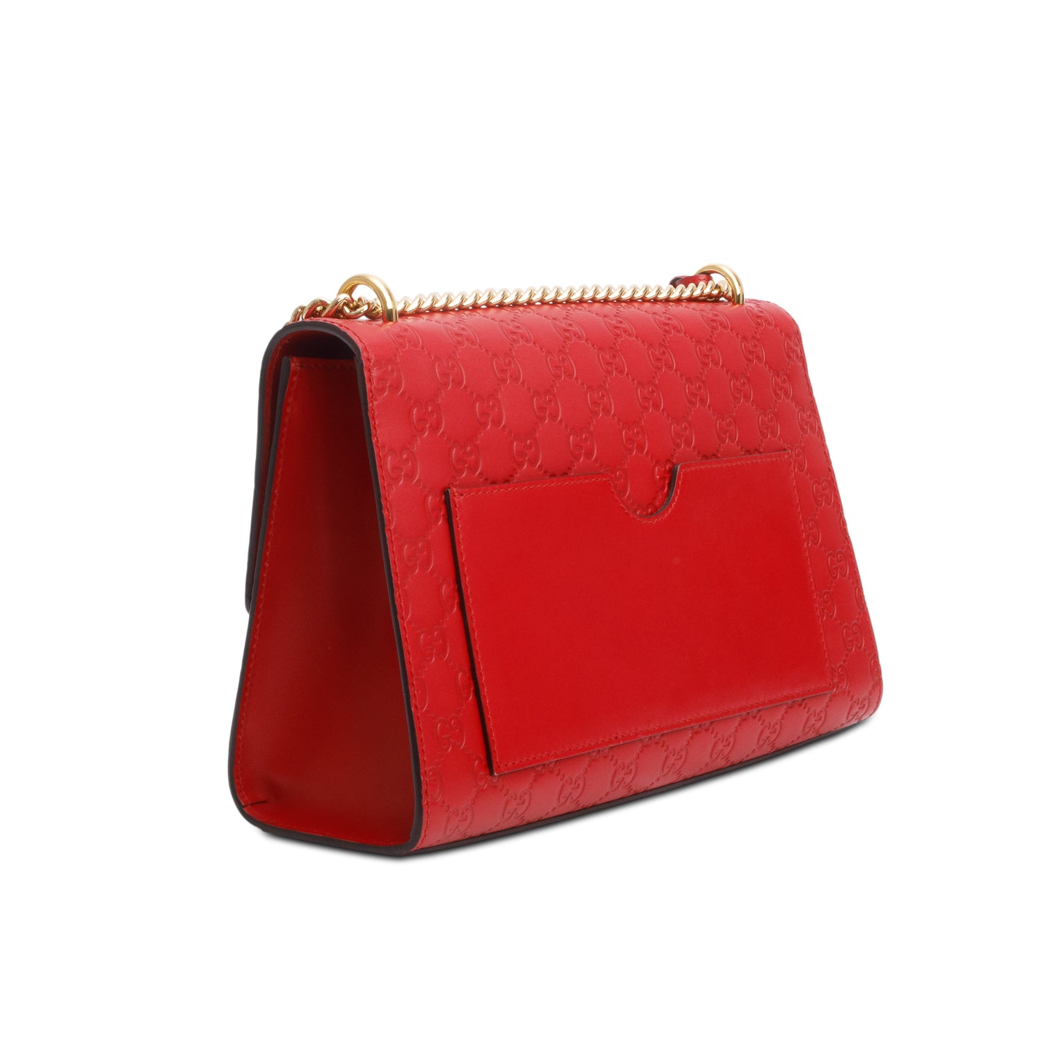 Gucci Red Guccissima Medium Padlock Shoulder Bag