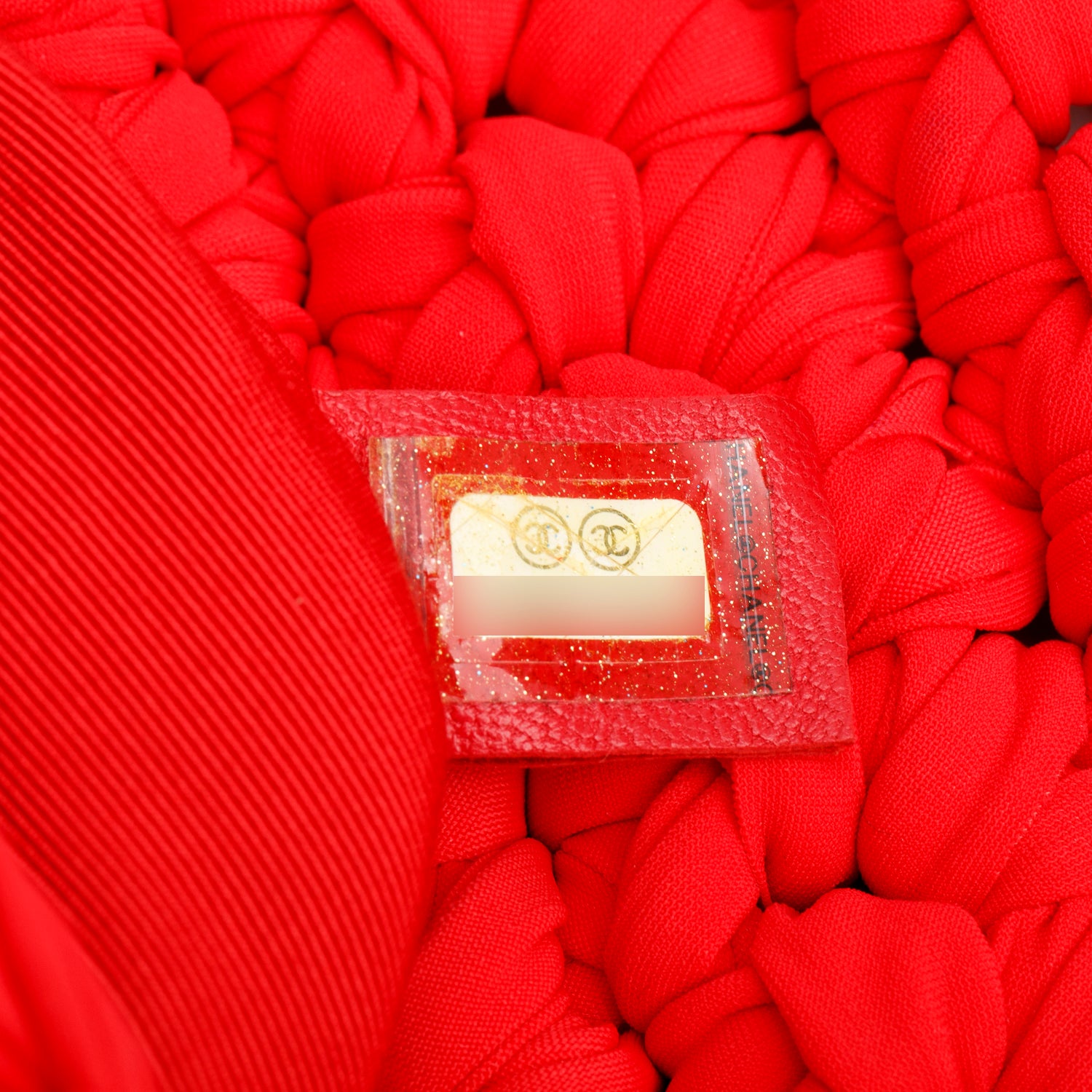 Chanel Red Fancy Crochet Single Flap Bag