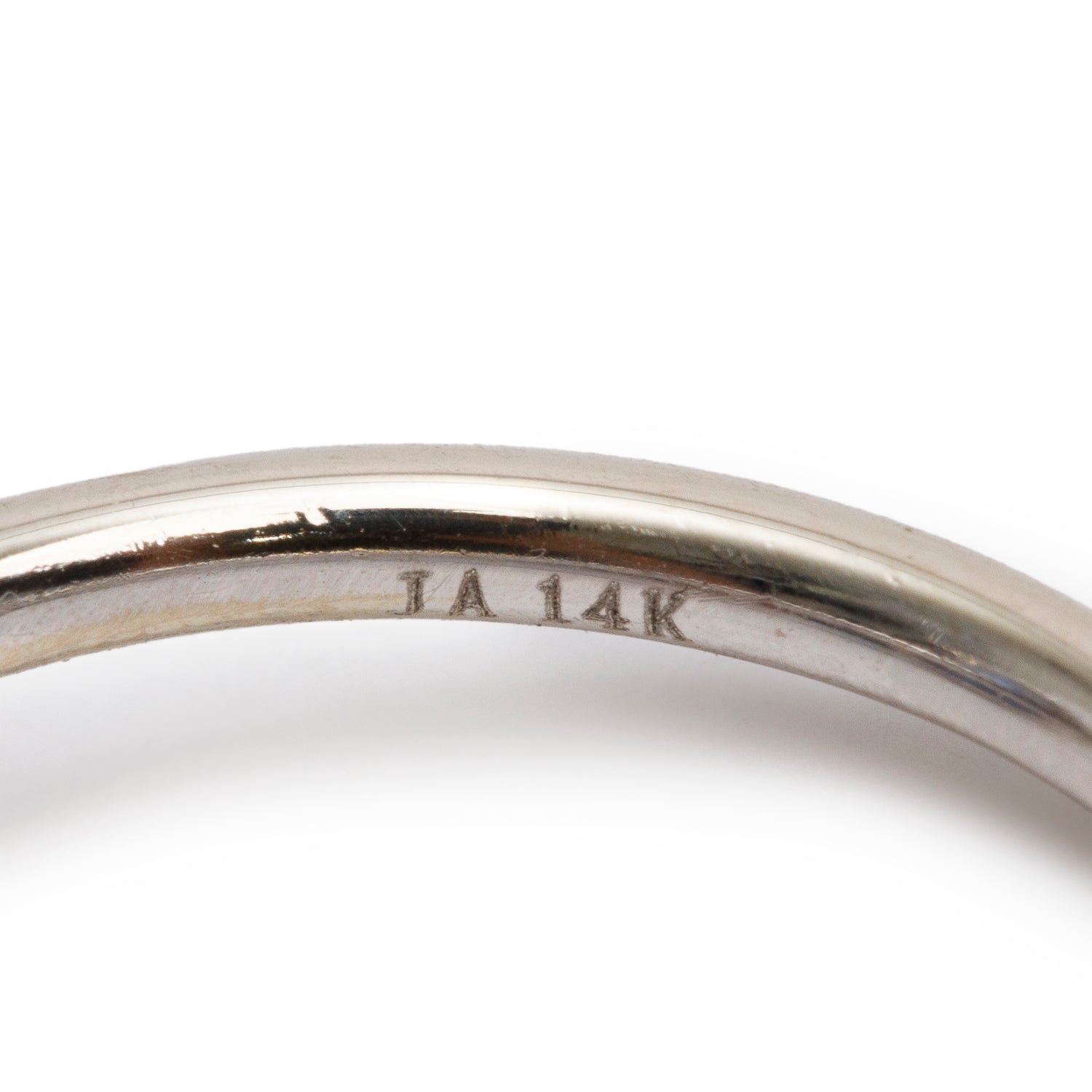 14k White Gold Sapphire and Diamond Ring, Size 7.75